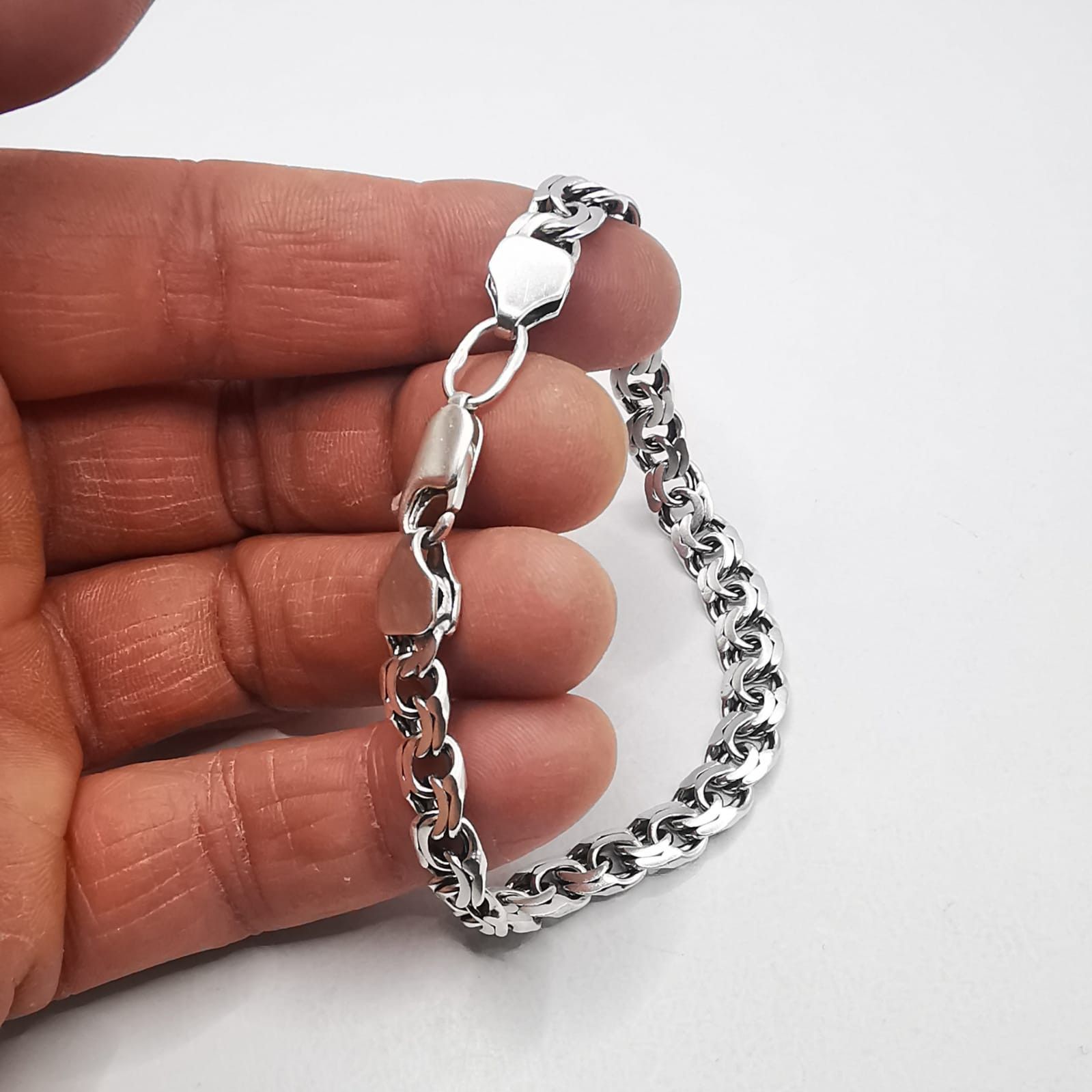 Sterling Silver Vintage Bracelet Jewelry,925 Sterling Silver,Handmade 18,73g Size ONE SIZE - 4 Thumbnail