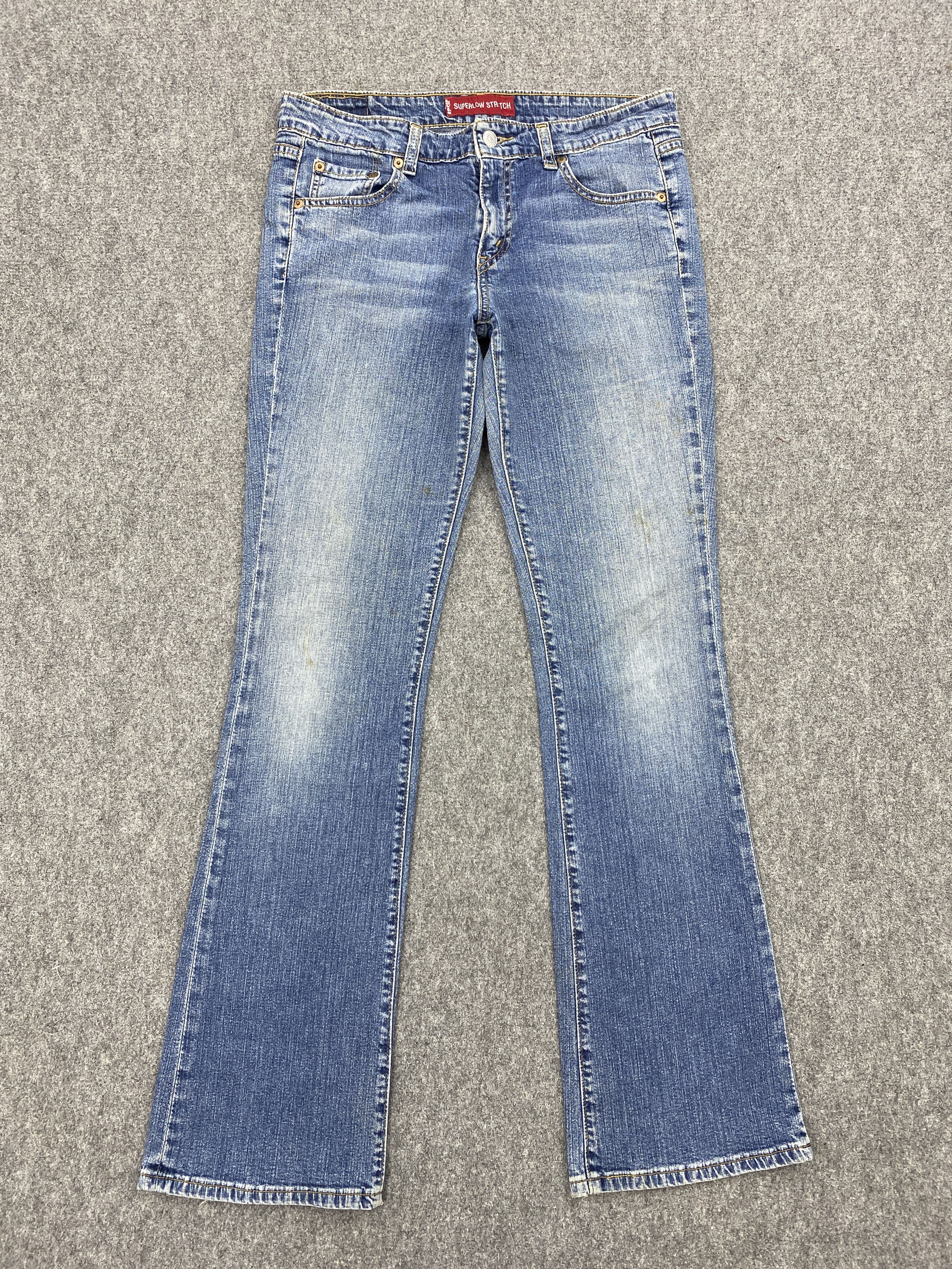 image of Levis 518 Superlow Bootcut Jeans in Blue Denim, Men's (Size 31)