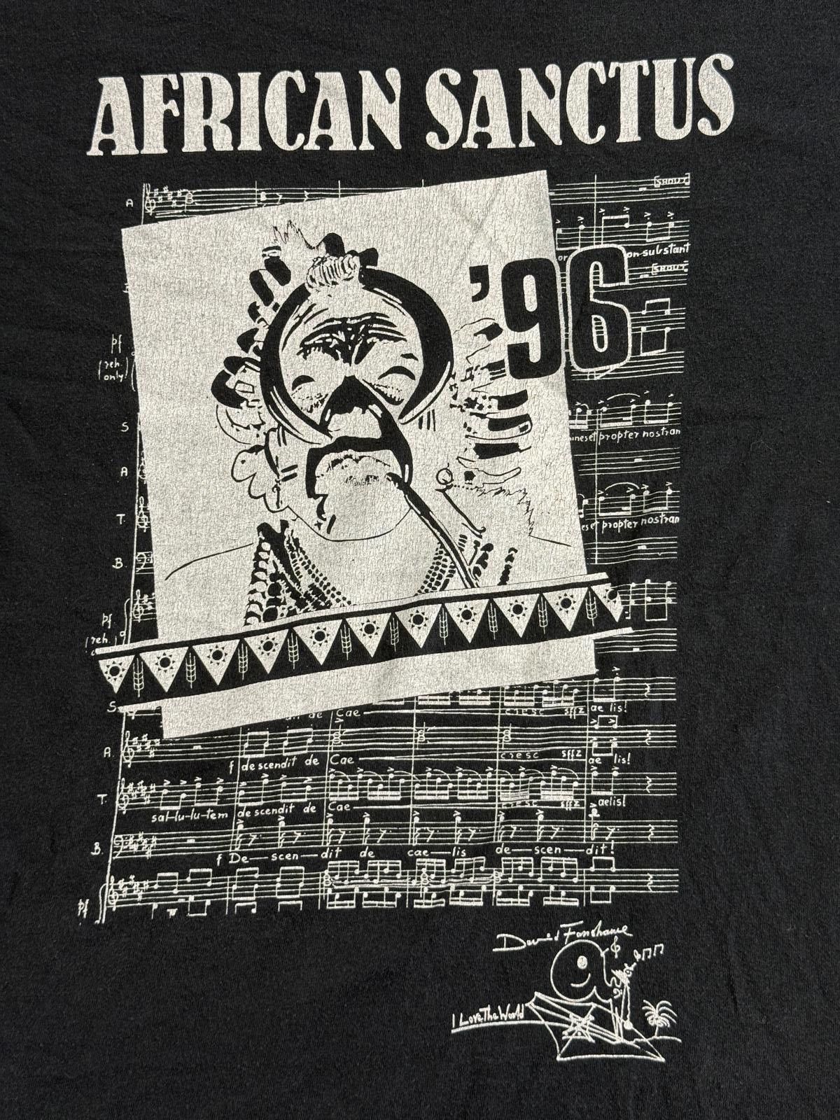 Other Vintage African Sanctus T-shirt 1996 David Fanshawe Tee -XL Size US XL / EU 56 / 4 - 3 Thumbnail