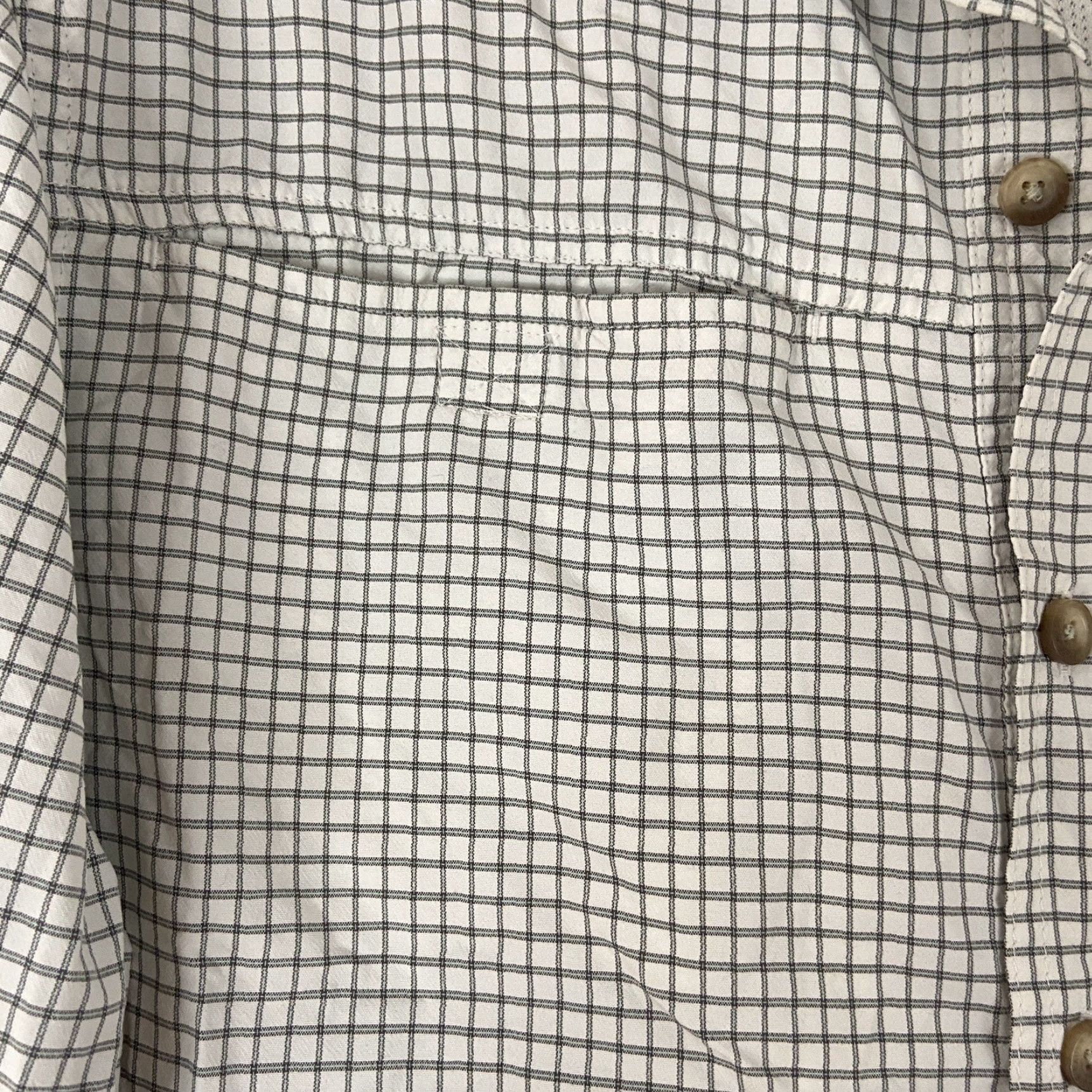 Eddie Bauer Eddie Bauer Button-Up Shirt L Tall Men Outdoors Plaid Long Sleeve White Green Multicolor Pockets All Seasons Casual Travel Mens Size US L / EU 52-54 / 3 - 6 Thumbnail