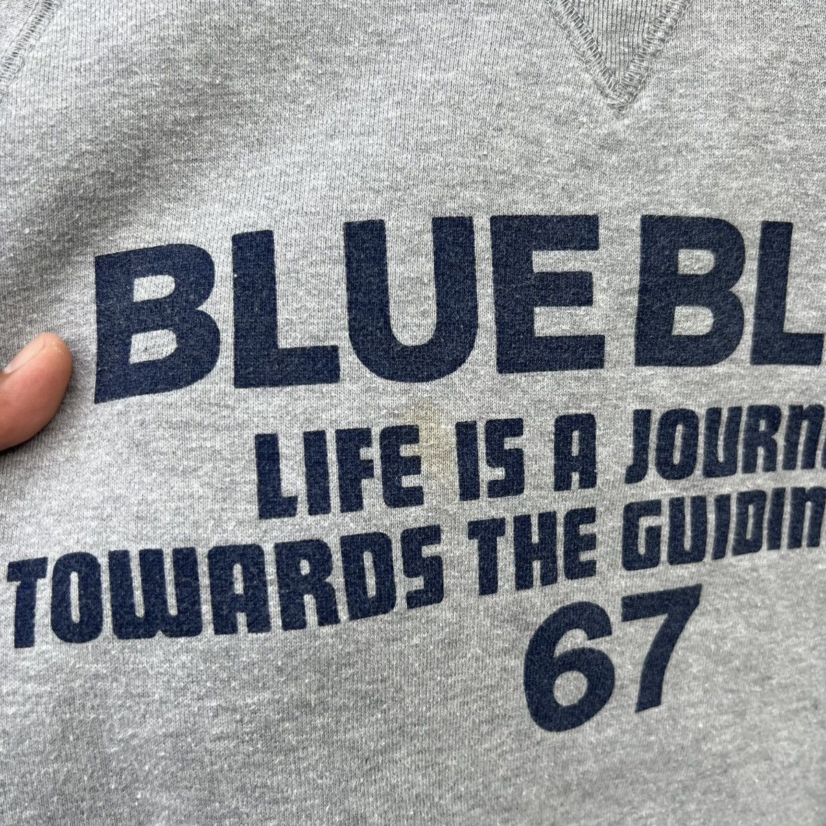 Blue Blue Japan “BLUE BLUE JAPAN” SPELL OUT SWEATSHIRT Size XS / US 0-2 / IT 36-38 - 4 Thumbnail