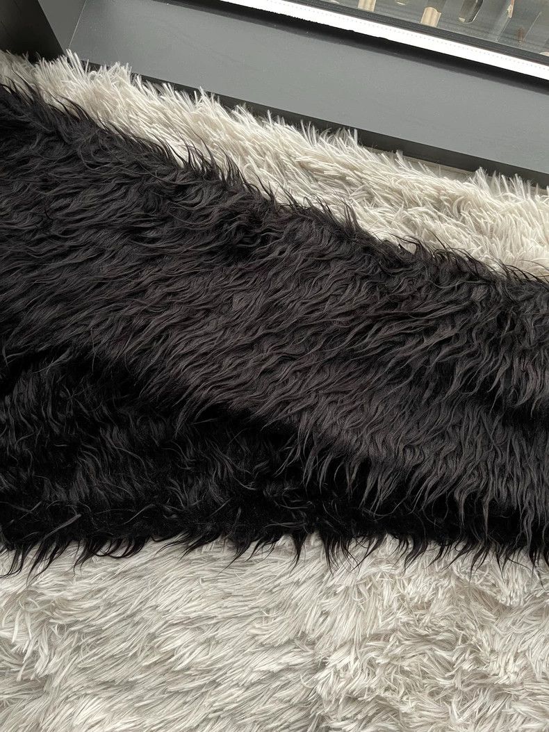 Our Legacy Our Legacy Black long velvet scarf Size ONE SIZE - 2 Thumbnail