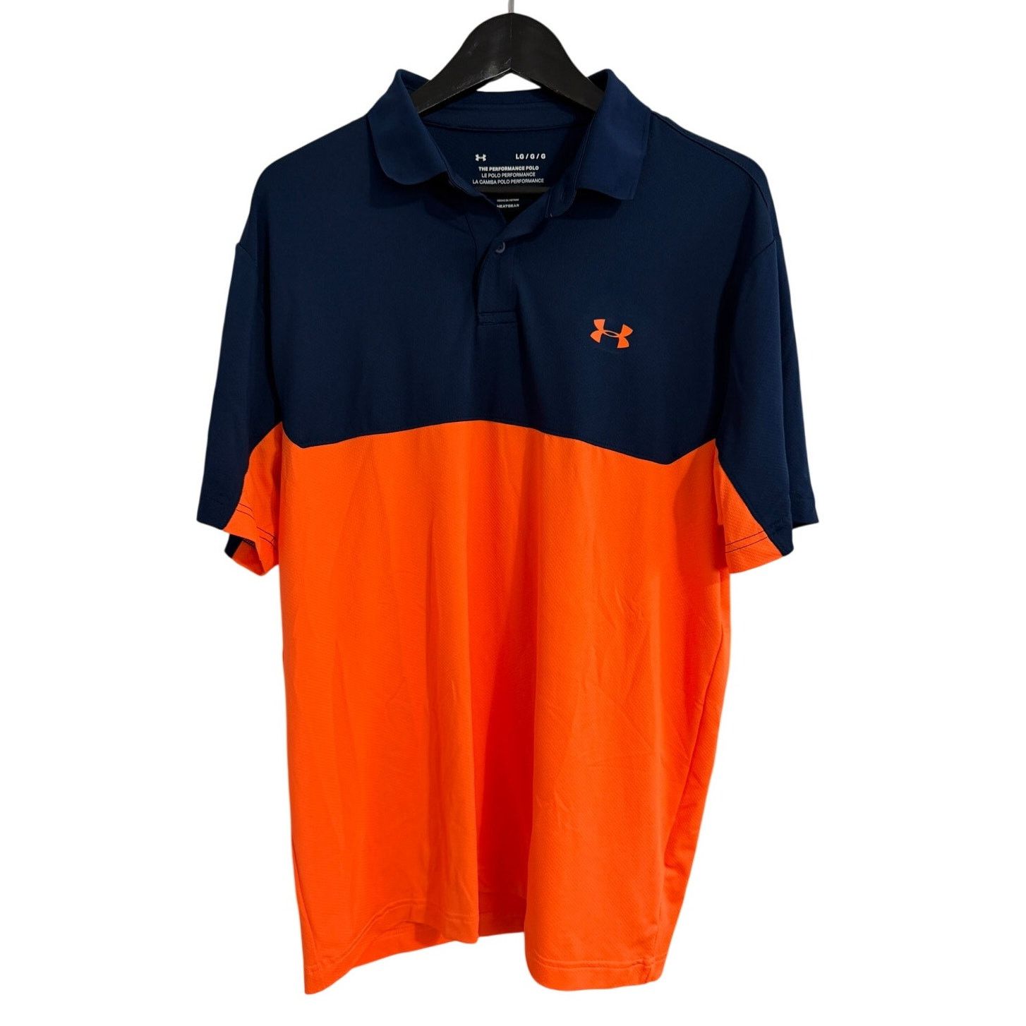 Under Armour Under Armour Blue and Orange Golf Polo Size Large Size US L / EU 52-54 / 3 - 1 Thumbnail
