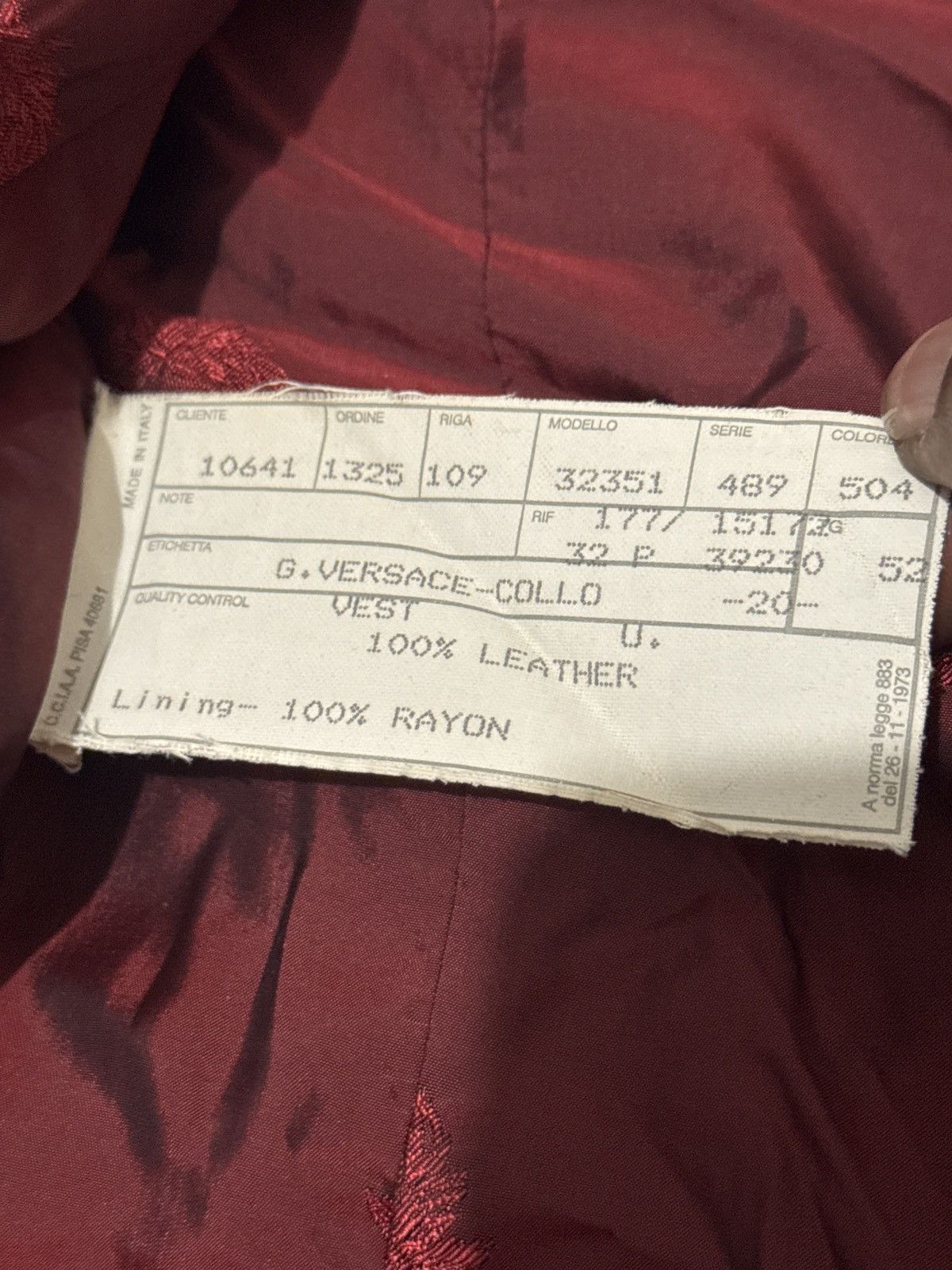 Versace Vintage 1992 Gianni Versace Collo Vest Size US M / EU 48-50 / 2 - 3 Thumbnail
