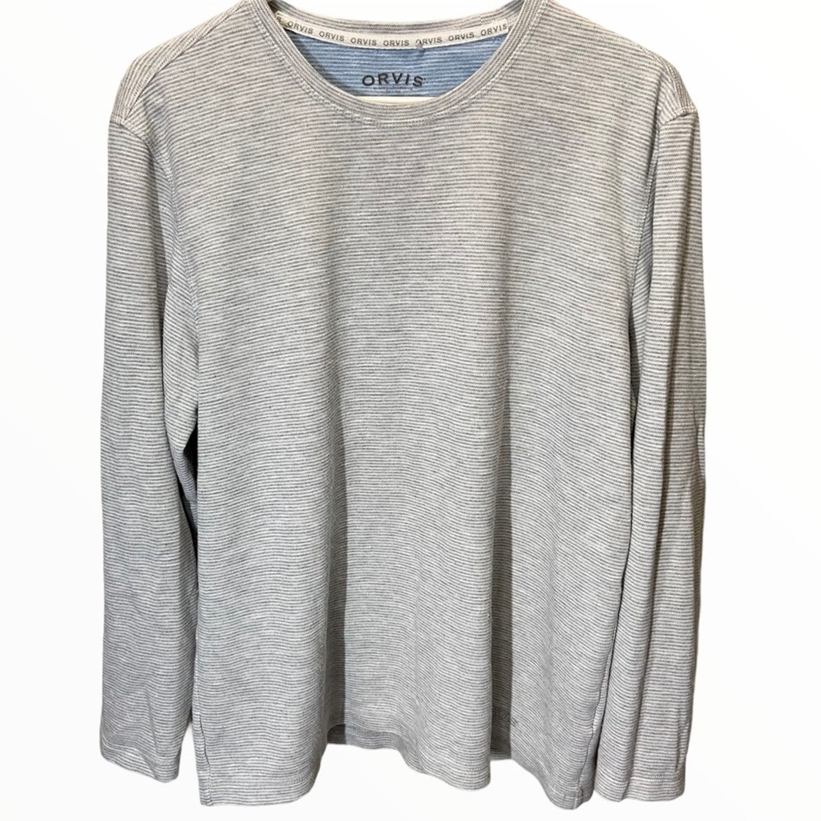 Orvis Orvis Sweatshirt Striped Pullover Zig Zag Gray White Medium Size US M / EU 48-50 / 2 - 1 Thumbnail