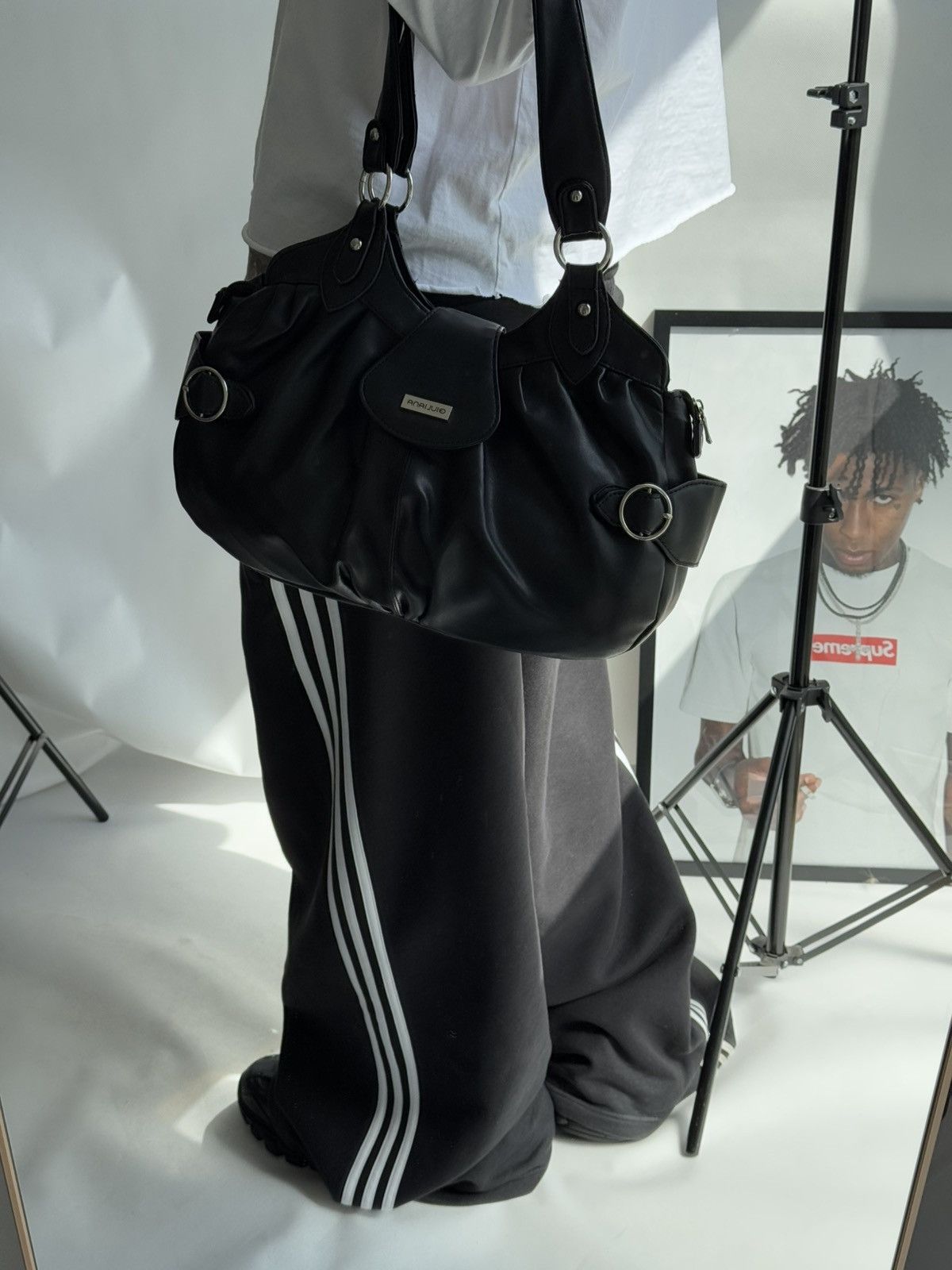 Japanese Brand Y2k Crossbody Leather Bag Avant Garde Diesel Style Size ONE SIZE - 22 Thumbnail