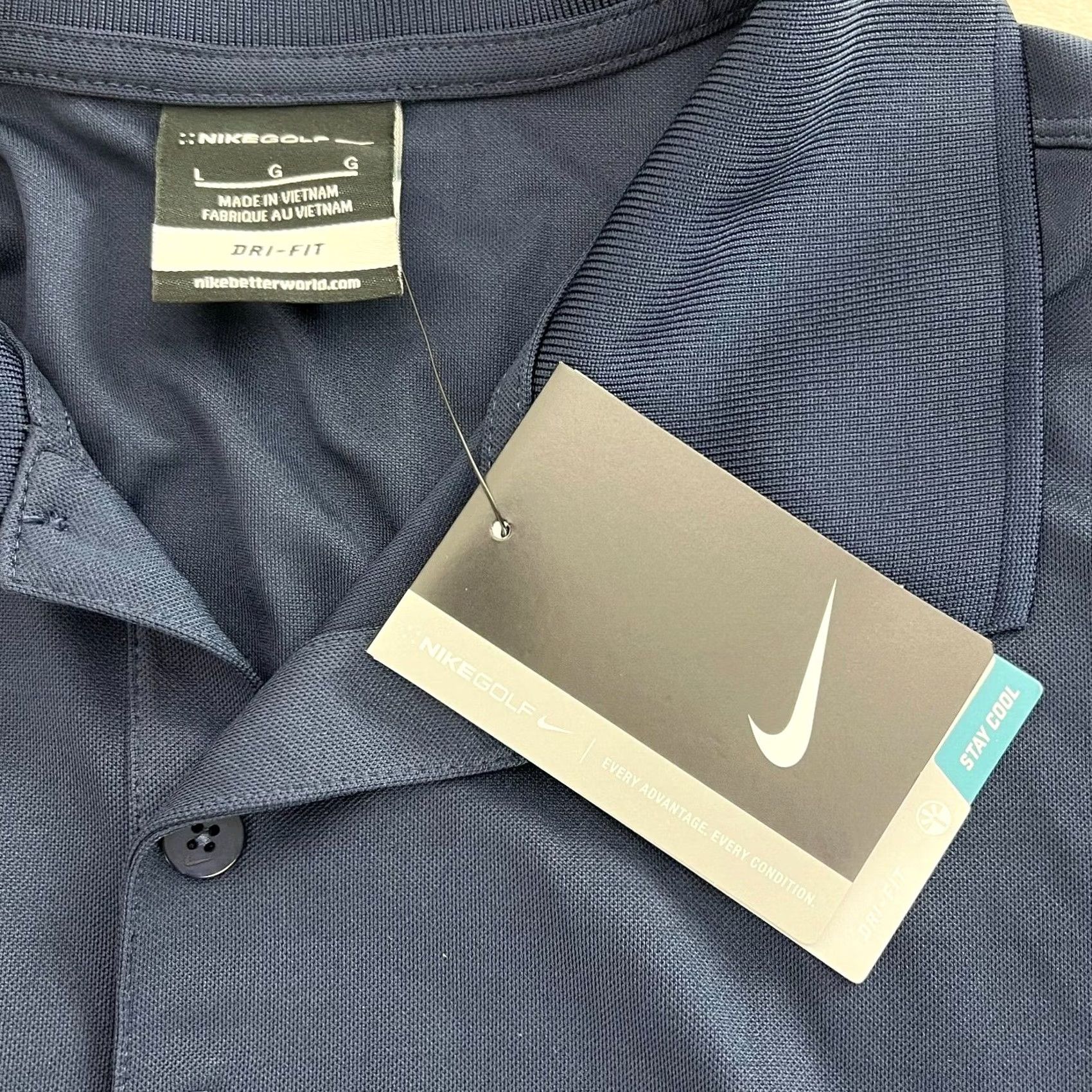 Nike Nike Golf Dri-Fit Mens L Navy Short Sleeve Polo Shirt Casual Sports New Size US L / EU 52-54 / 3 - 5 Thumbnail