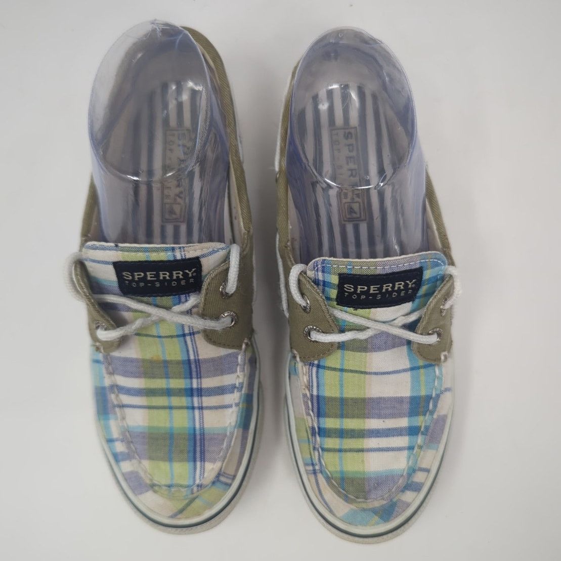 Sperry Sperry Topsider Blue Green Plaid Boat Shoes Womens Size 6 Size US 6 / IT 36 - 4 Thumbnail