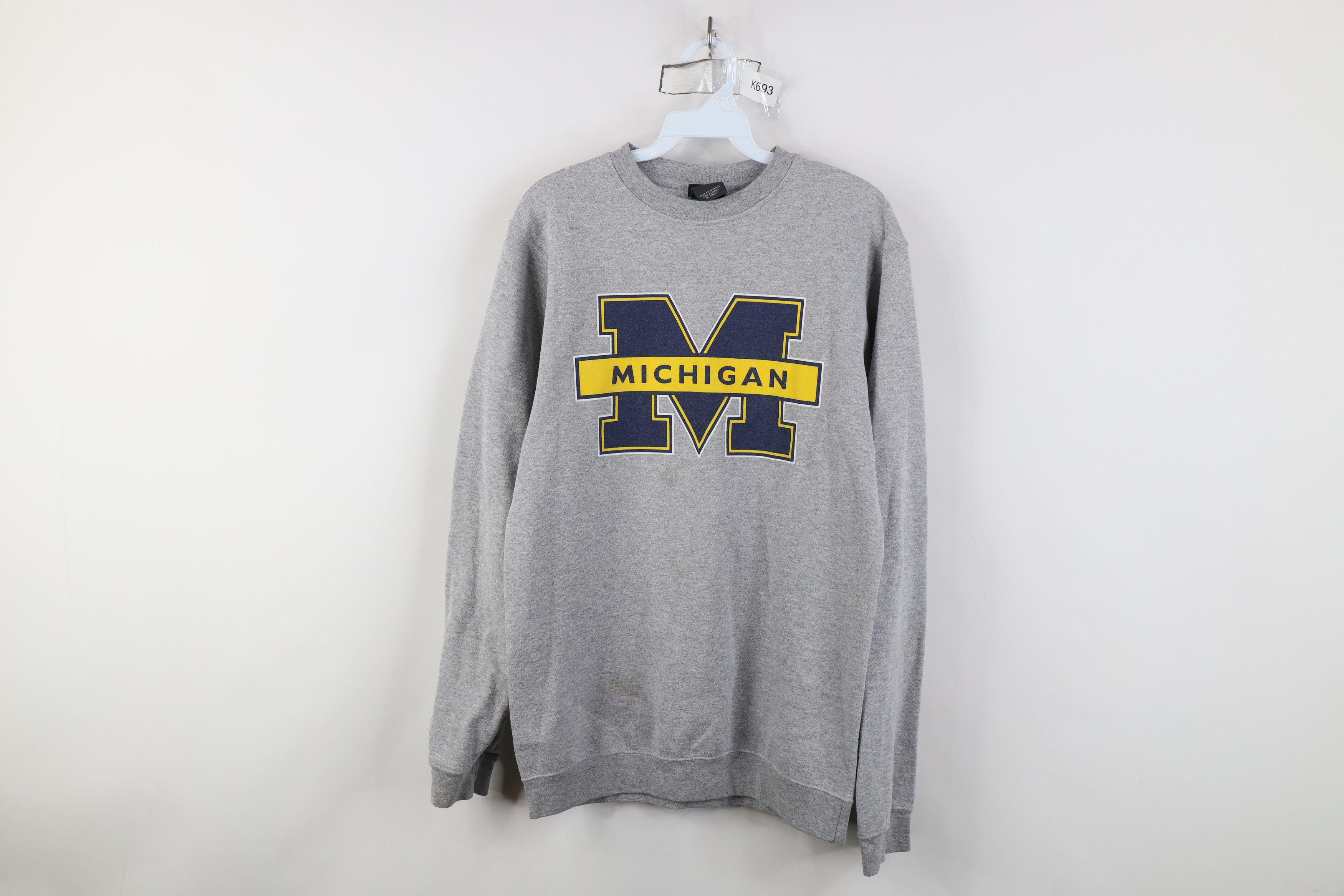 Vintage Vintage 90s Y2K University of Michigan Crewneck Sweatshirt Size US S / EU 44-46 / 1 - 1 Thumbnail