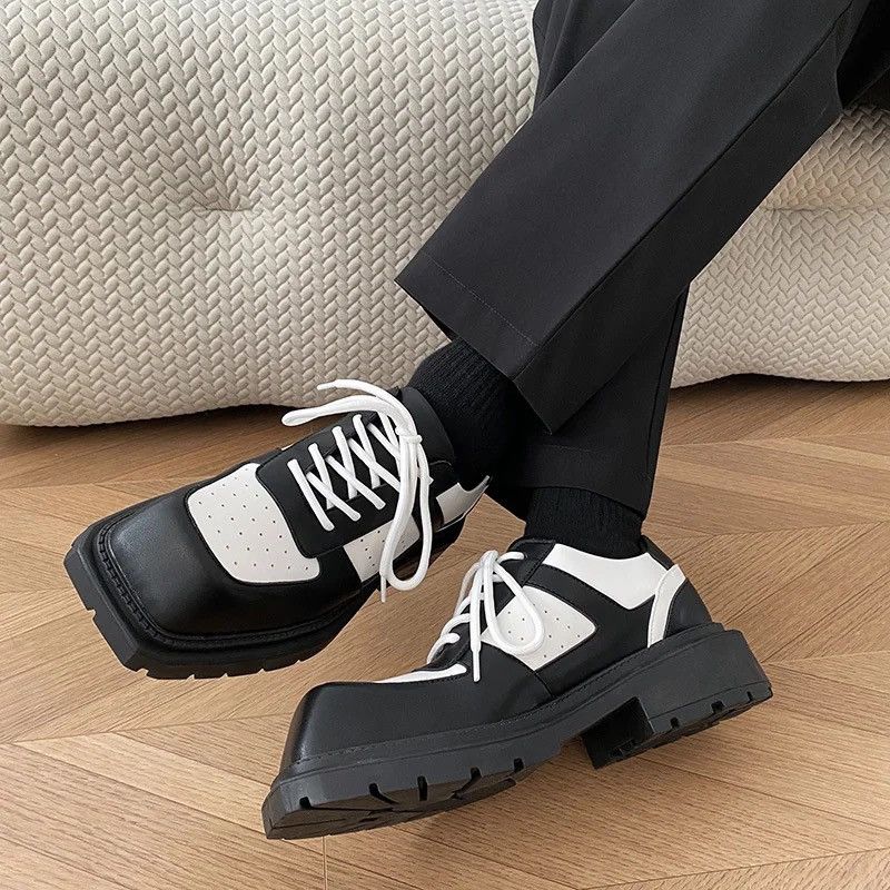 Designer × Japanese Brand Patchwork Fashion PU Leather Casual Boots Shoes Size US 10 / EU 43 - 4 Thumbnail
