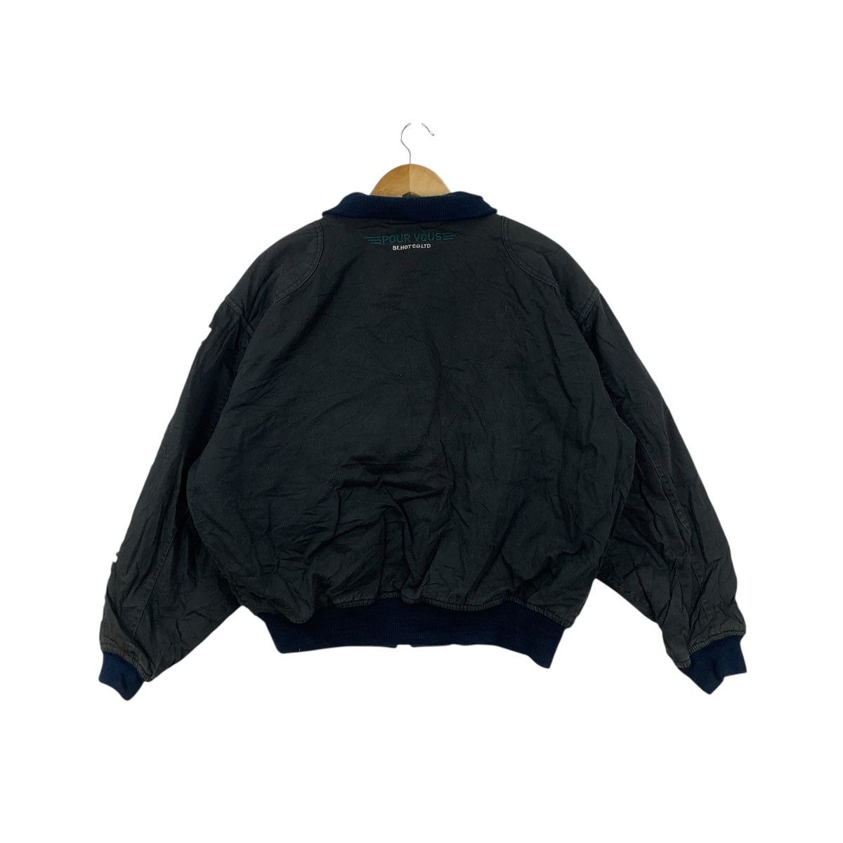 Vintage Vintage BE HOT JAPAN Pour Vous Bon Vetement Denim Bomber Size US XXL / EU 58 / 5 - 10 Thumbnail