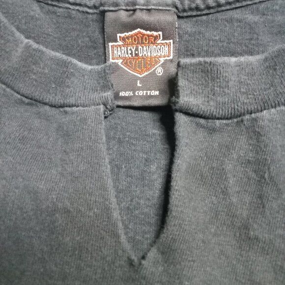 Harley Davidson × Vintage Vintage Harley-Davidson Eagle Born In USA T-Shirt Size US L / EU 52-54 / 3 - 4 Thumbnail