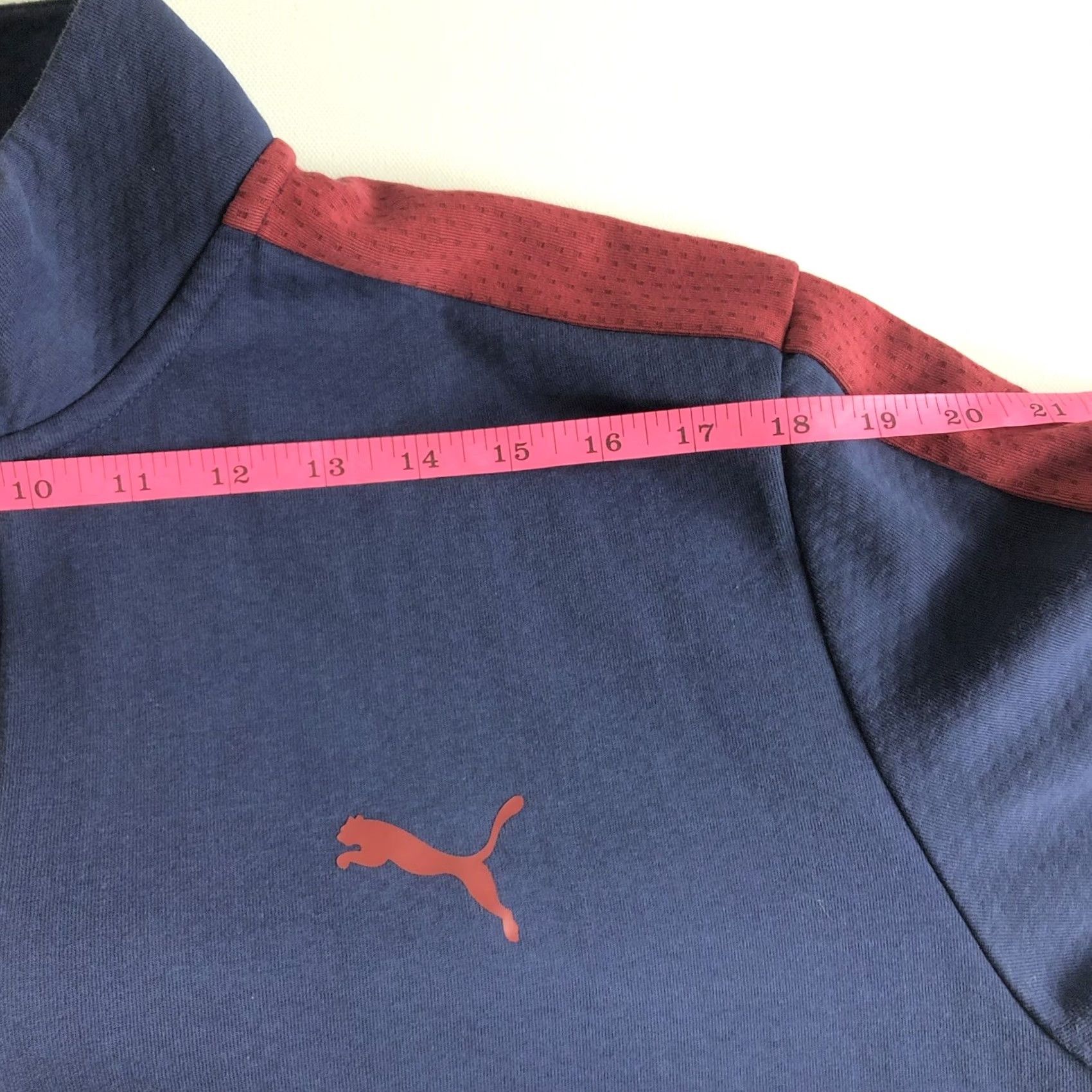 Puma PUMA Blue Striped Contrast Mock Neck Full Zip Cardigan Sweater Jacket XL Men Regular Full Zip Winter Spring Summer Fall Casual Size US XL / EU 56 / 4 - 6 Thumbnail