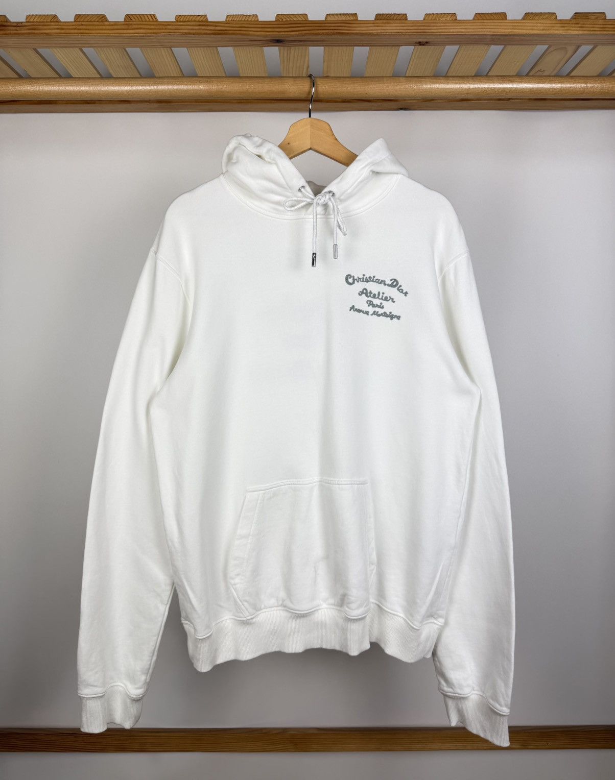 Dior Dior Atelier Hooded Sweatshirt Hoodie White Size L Size US L / EU 52-54 / 3 - 1 Thumbnail