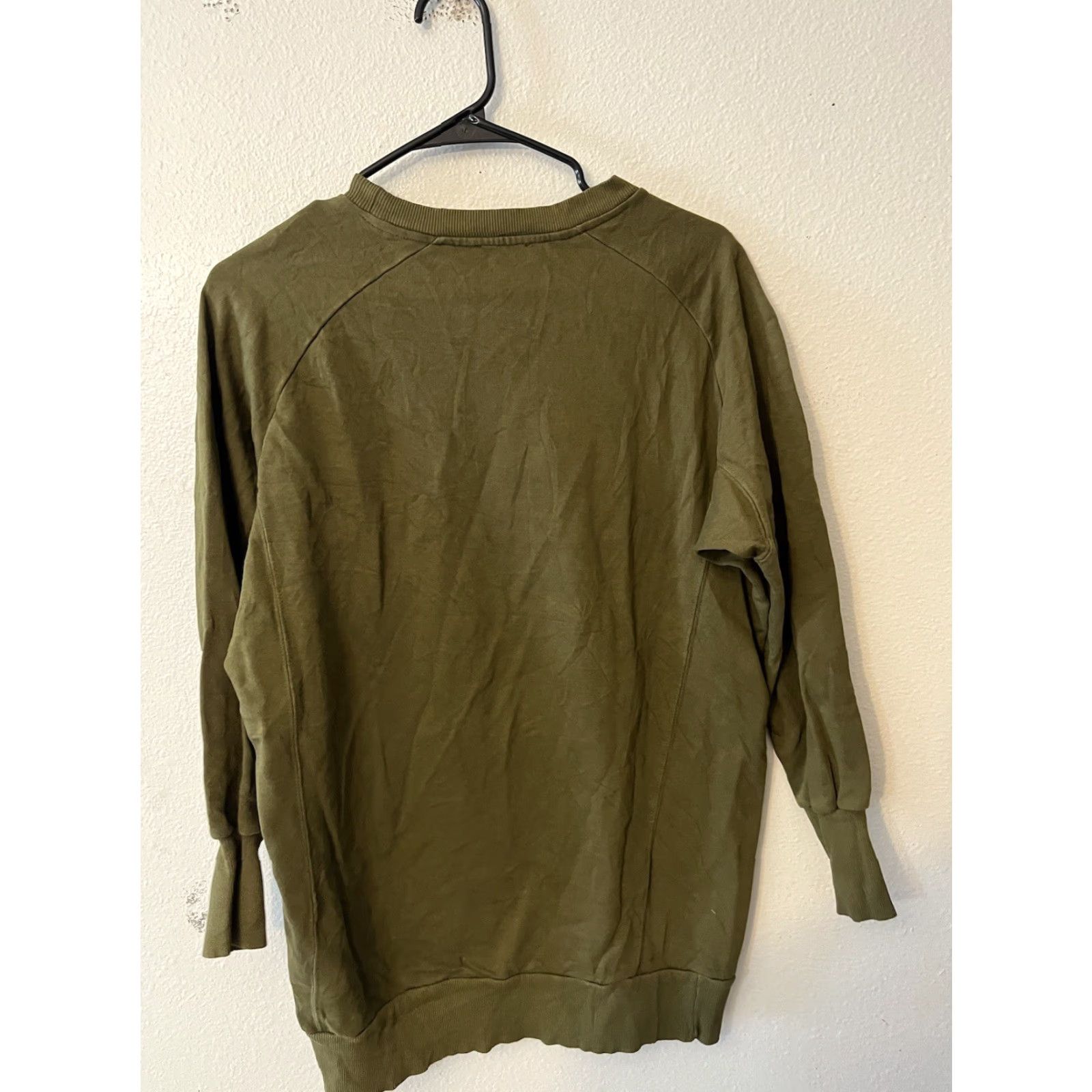 Zara VINTAGE Zara Sweatshirt Womens Small Army Green Long Sleeve Pullover Crewneck Casual Activewear Size S / US 4 / IT 40 - 3 Thumbnail