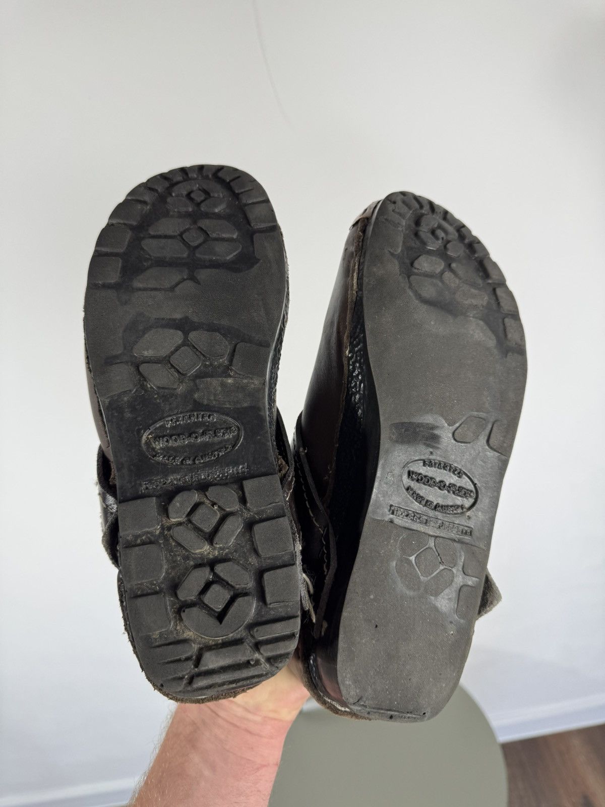 Other Vintage Brown Leather Clogs Wooden Sole Slip On Shoes EU 38 Size US 7 / IT 37 - 8 Thumbnail