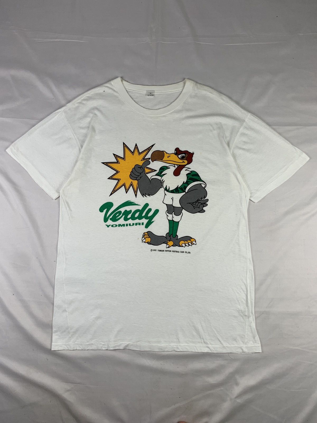 Japanese Brand 1992 Verdy Yoimura J-League Merchendise White Icon Eagle Tee Size US M / EU 48-50 / 2 - 1 Thumbnail