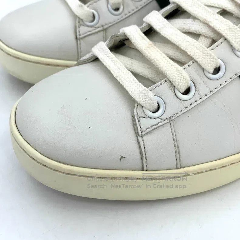 Gucci Gucci White, red and green webbing bee embroidery lacing c Size US 5 / IT 35 - 9 Thumbnail