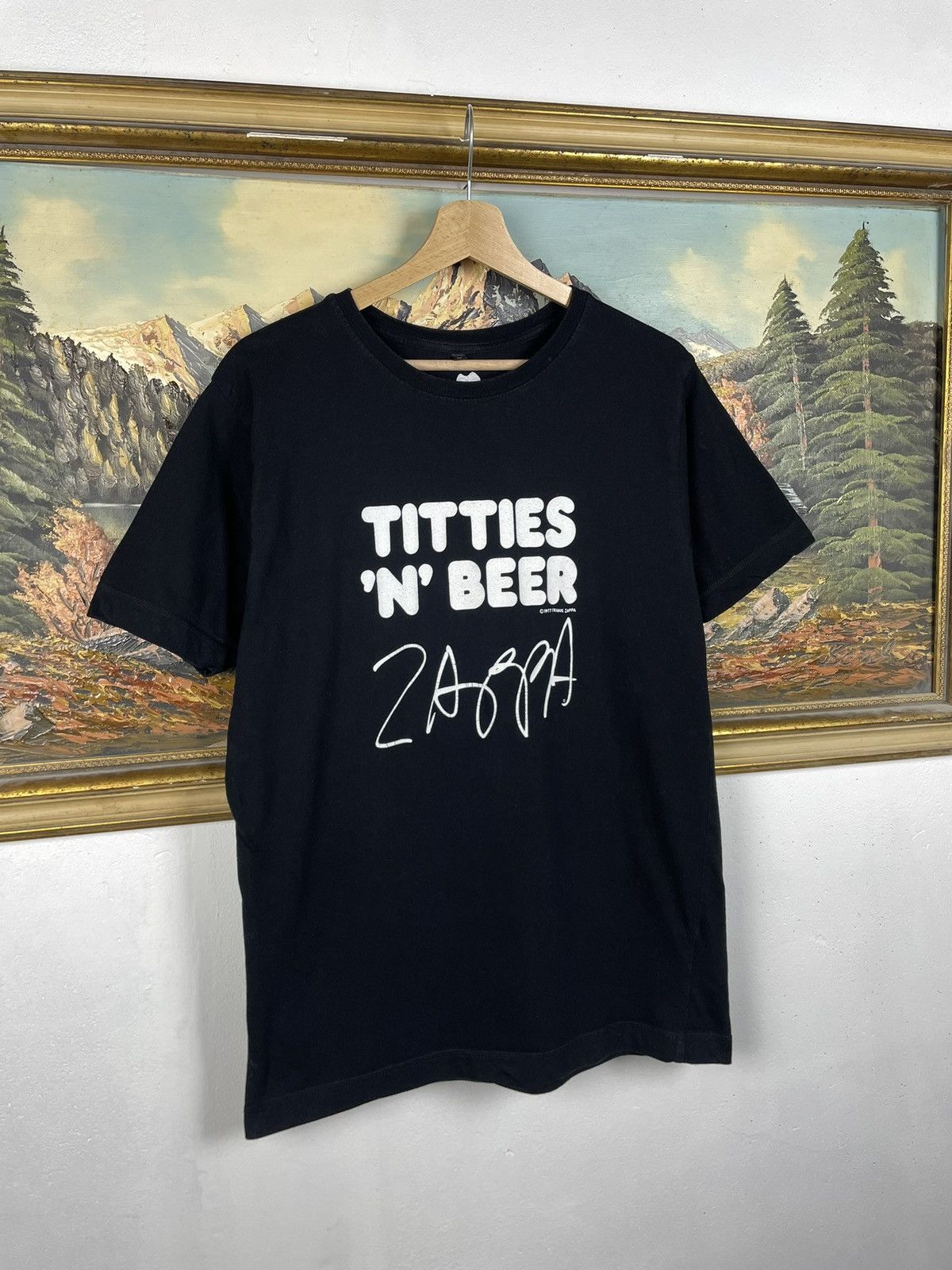 Band Tees Vintage 70’s Frank Zappa Titties N and Beer Tee Band Merch Size US M / EU 48-50 / 2 - 3 Thumbnail