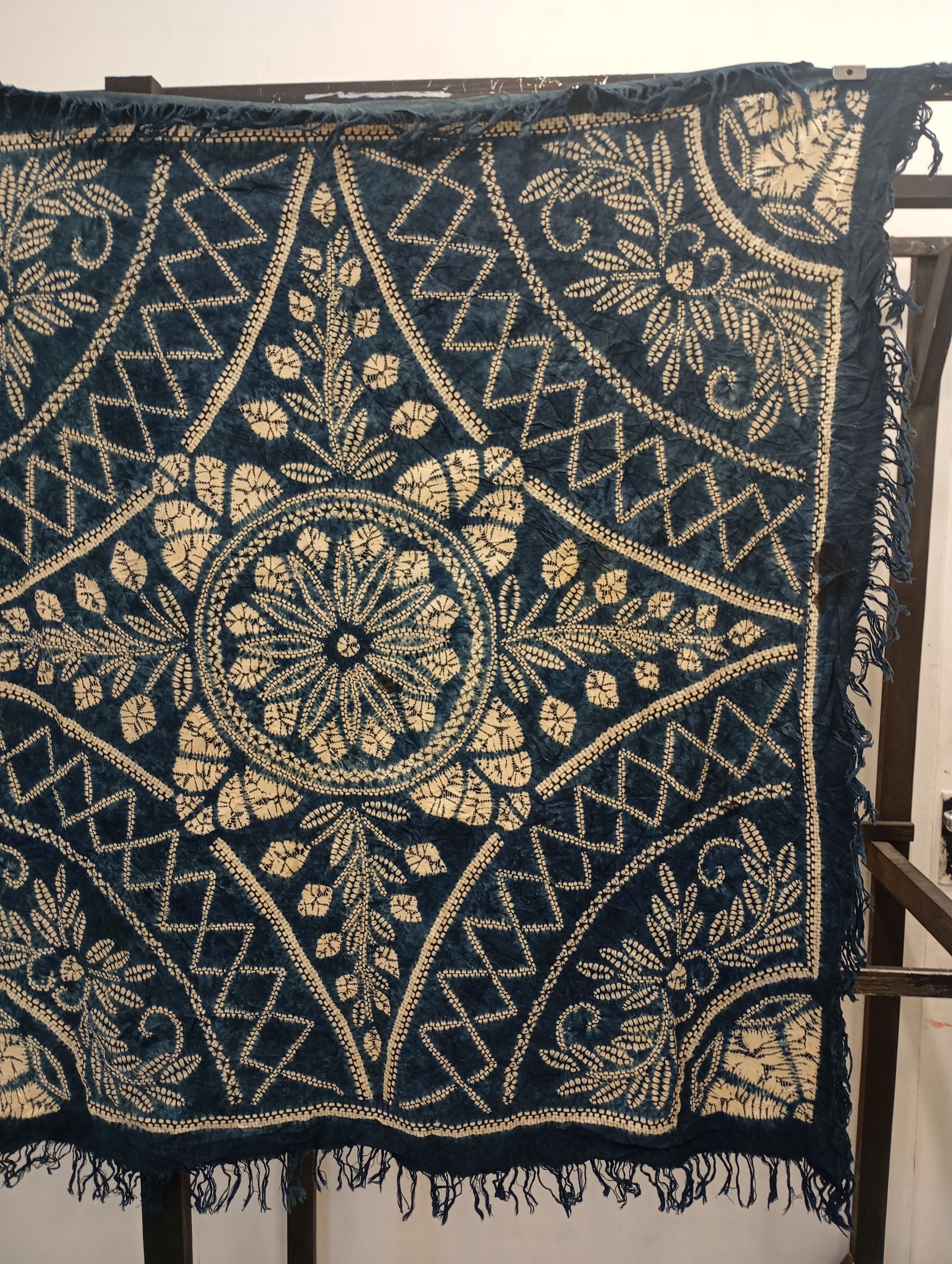 Japanese Brand Vintage Distressed Shibori Tablecloth Home Deco Size ONE SIZE - 1 Thumbnail