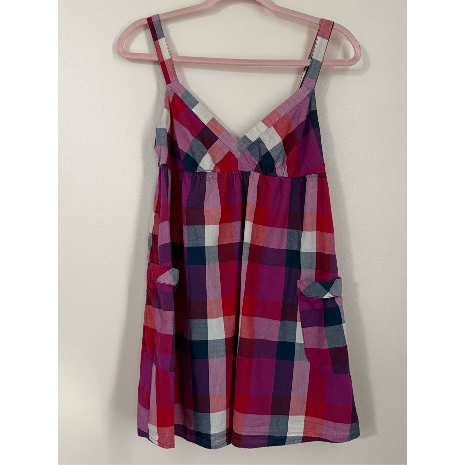 Forever 21 Forever 21 Pink Plaid 100% Cotton Baby Doll Top Sz S Boho Size S / US 4 / IT 40 - 1 Thumbnail