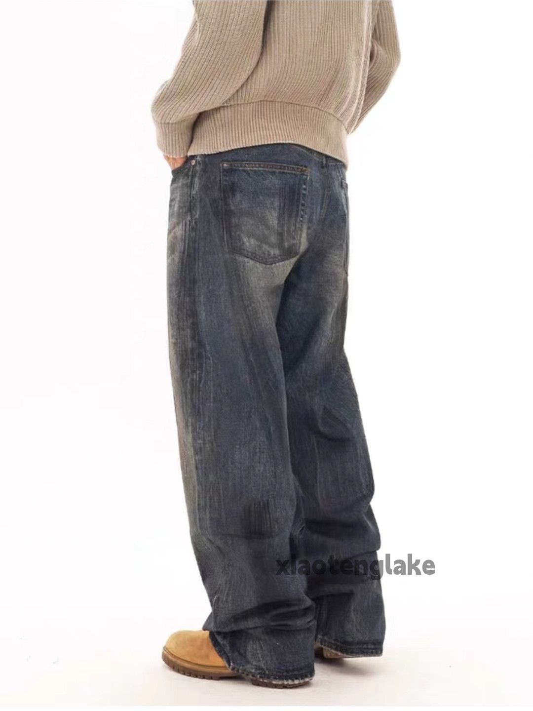 Jean × Vintage Washed faded unisex rusty punk grunge paint stain jeans Size US 30 / EU 46 - 5 Thumbnail