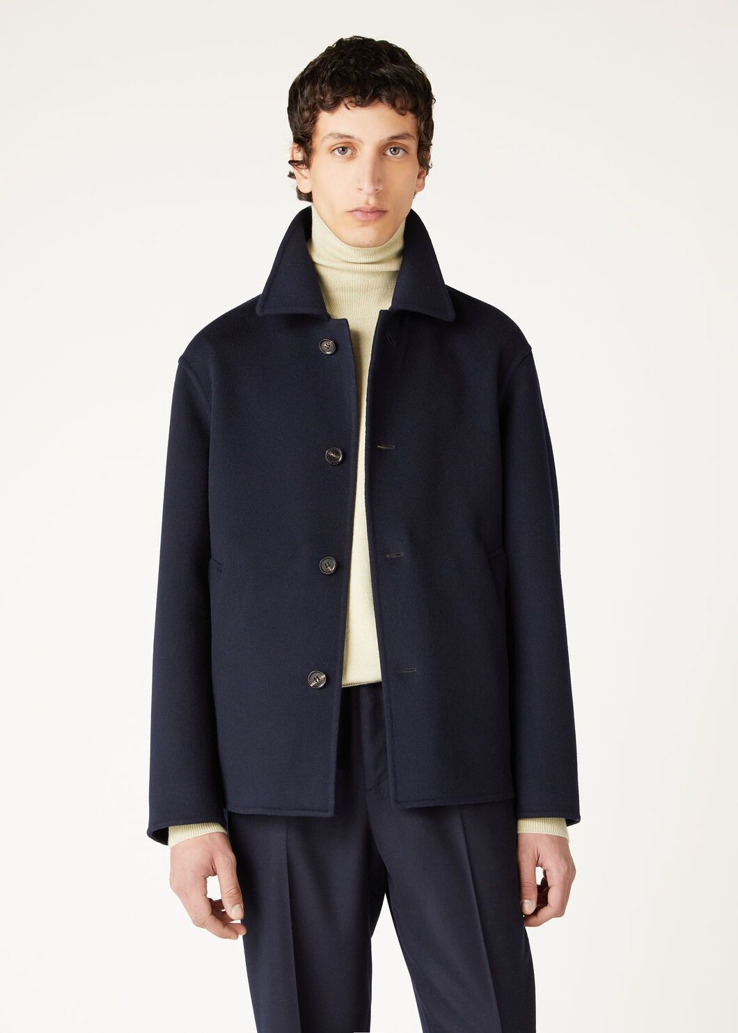 Loro Piana o1w1db10725 FAO3171 Ali Blouson Jacket in Blue Size US L / EU 52-54 / 3 - 4 Thumbnail