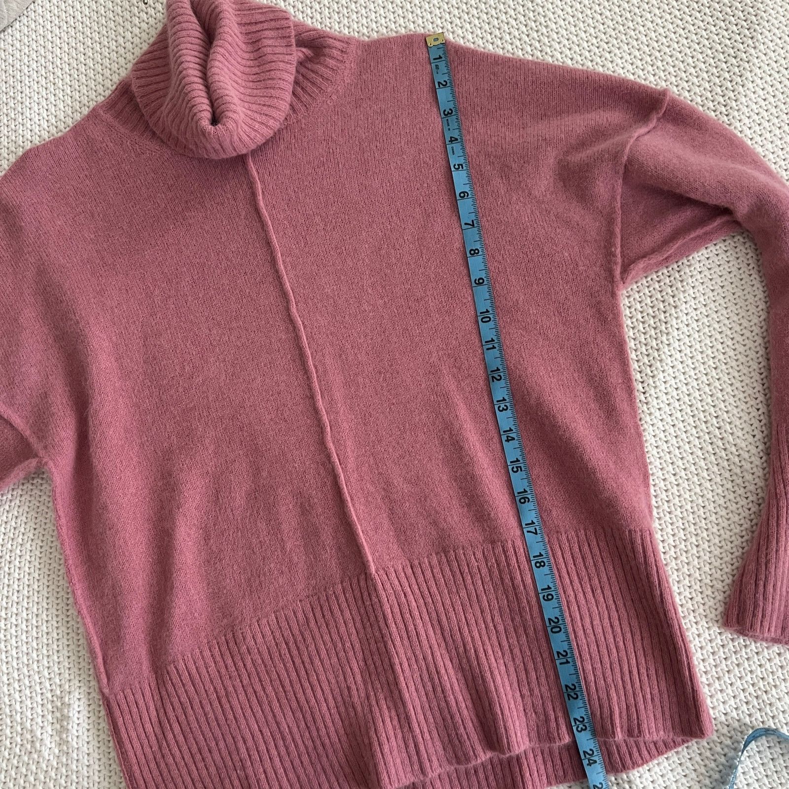 Other SUZANNE RAE Pink Angora Wool Blend Turtleneck Sweater Size M Size M / US 6-8 / IT 42-44 - 7 Thumbnail
