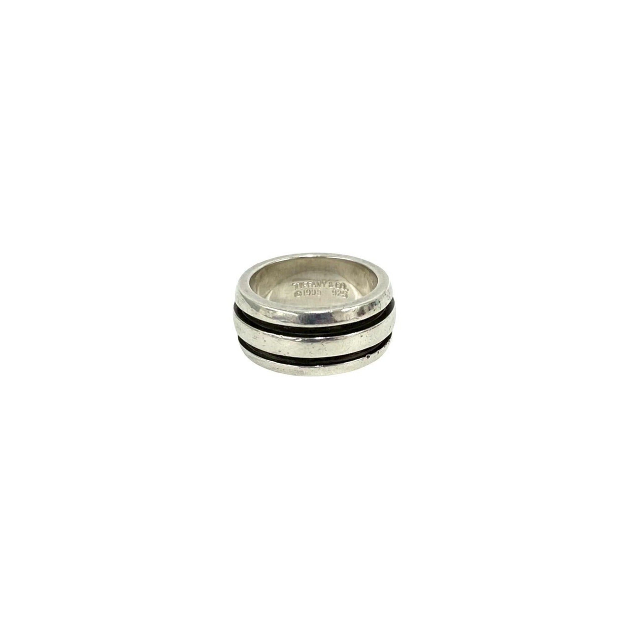 Tiffany & Co. TIFFANY&Co. Tiffany Grooved Double Line 925 Ring, Silver, Men's/Women's Accessory, ¥29,940 Size ONE SIZE - 1 Thumbnail