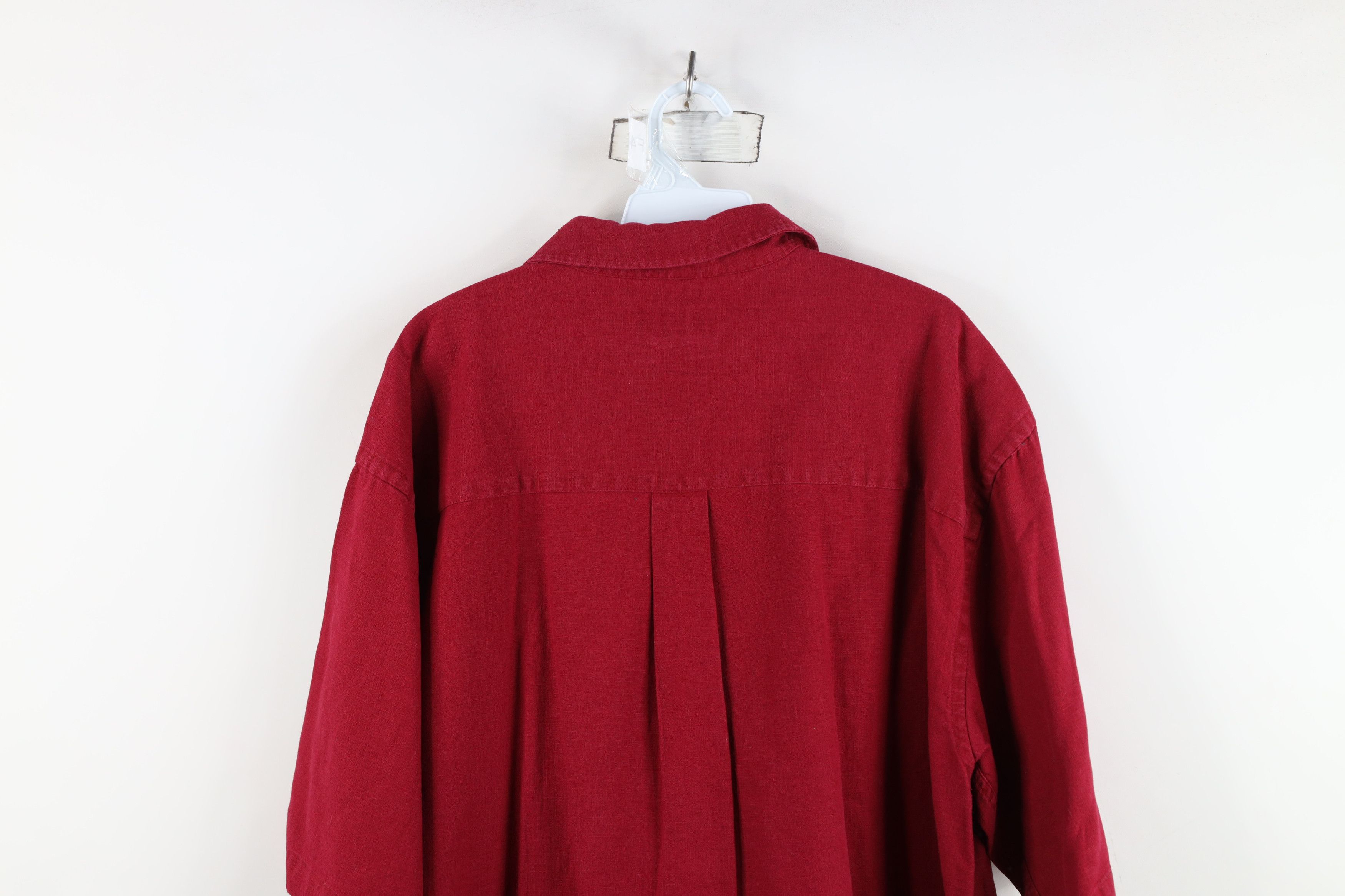Vintage Vintage 90s Streetwear Linen Blend Collared Button Shirt Size US XL / EU 56 / 4 - 13 Thumbnail