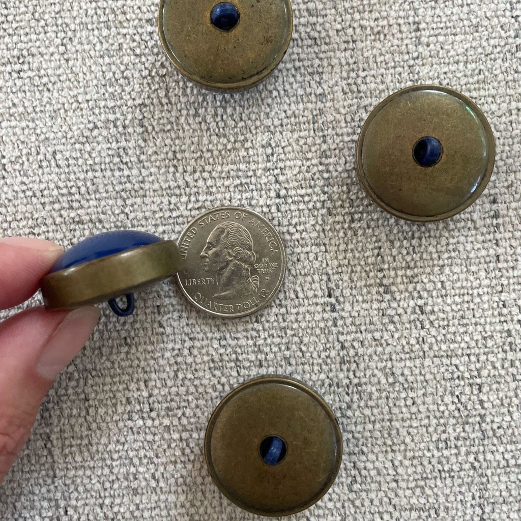 Other 4 Cobalt Blue Cabochon Buttons Size ONE SIZE - 4 Thumbnail