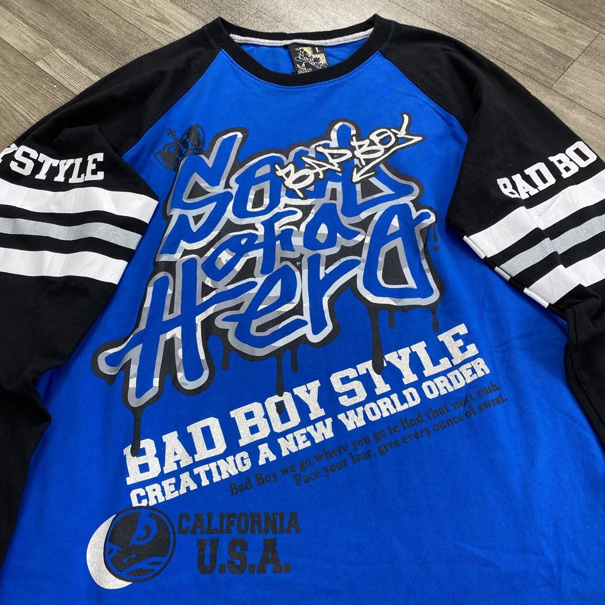 Japanese Brand 2000s BadBoy Soul of A Hero Graffity Lgb Style Longsleeve Size US M / EU 48-50 / 2 - 2 Thumbnail