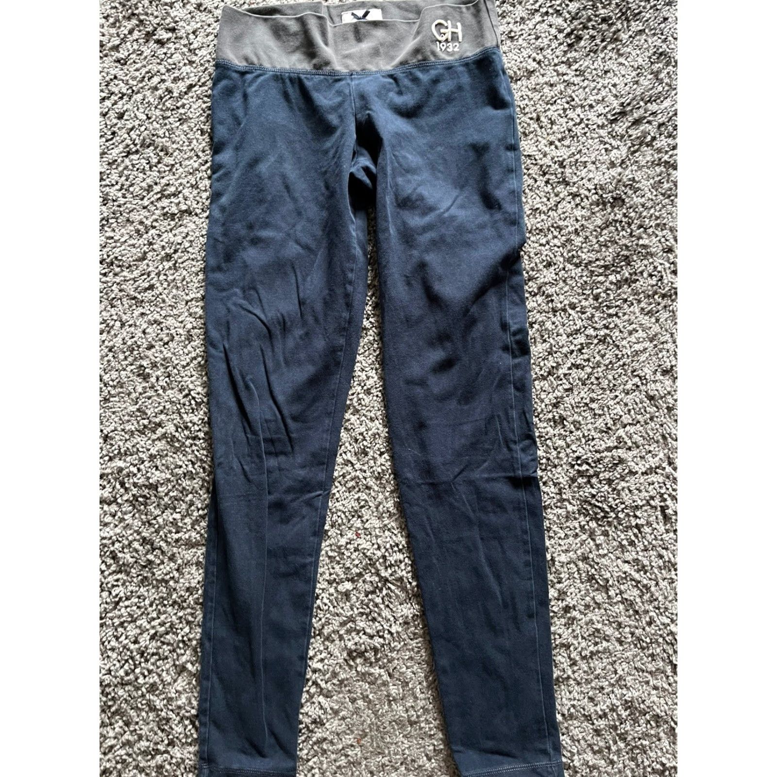 Vintage Gilly Hicks Hipster High Rise Leggings Size Small Navy Blue Soft Stretch Pull On Size 28" / US 6 / IT 42 - 3 Thumbnail