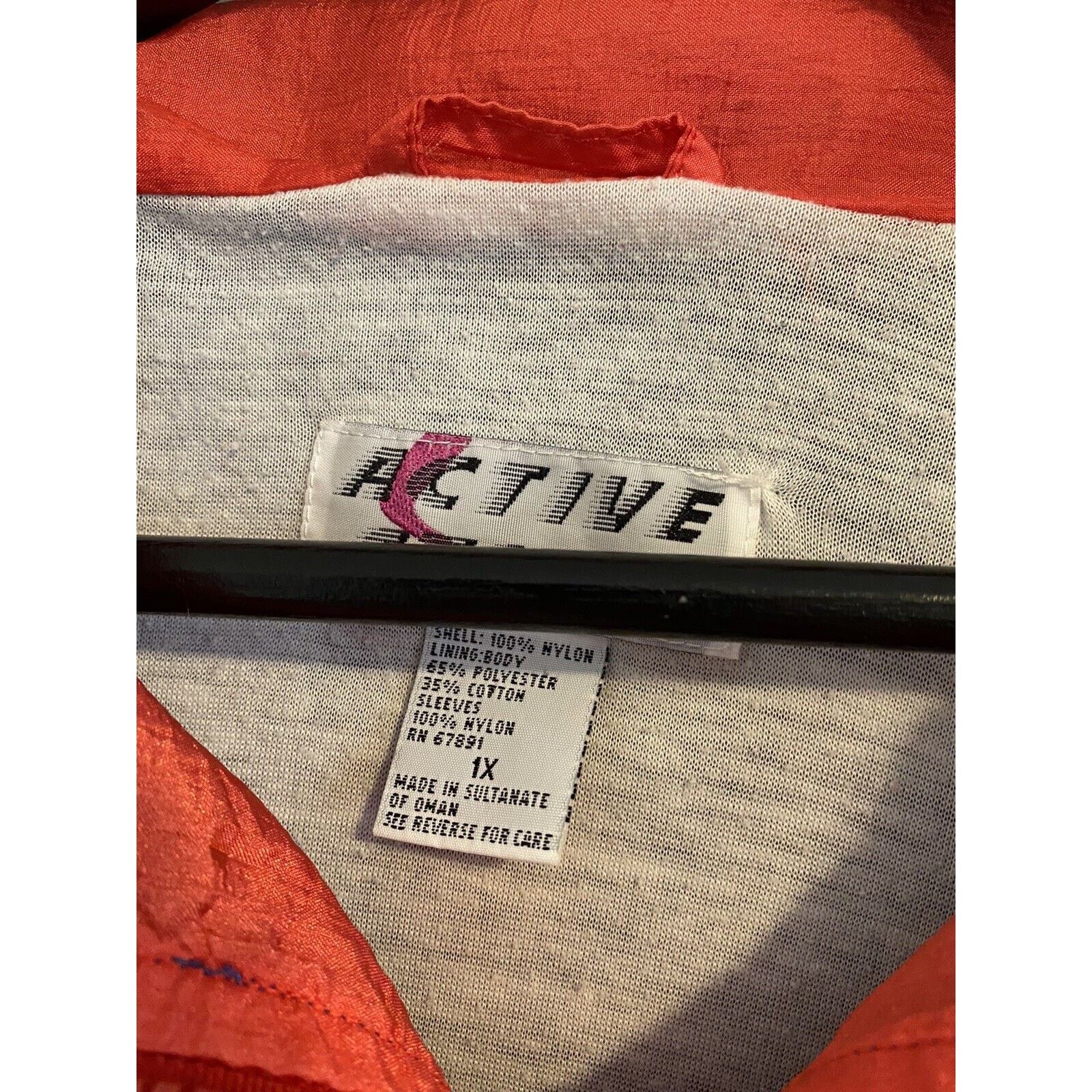 Other Vintage Active Stuff Blue and Red Zip-Up Windbreaker Size XL / US 12-14 / IT 48-50 - 4 Thumbnail