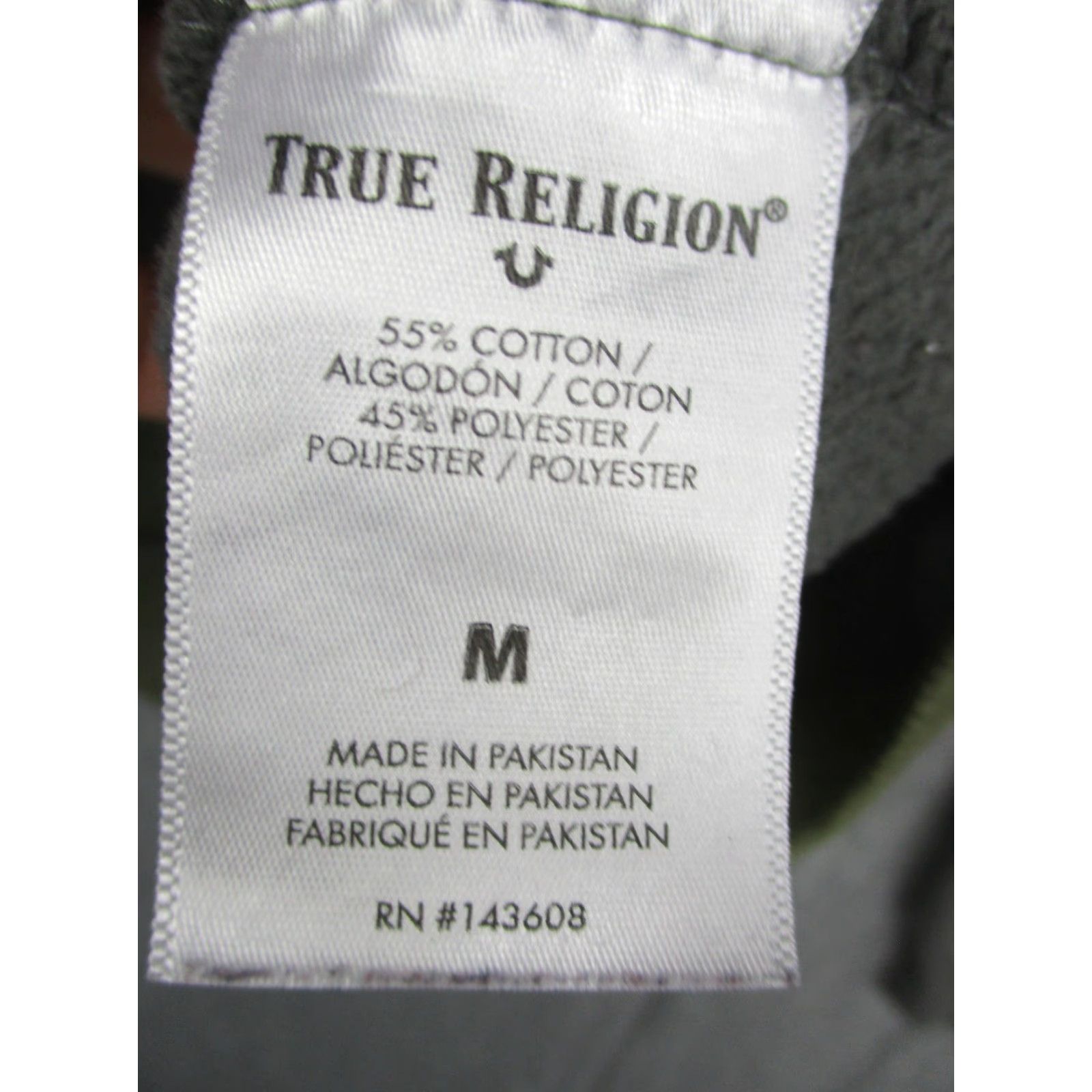 True Religion True Religion Hoodie Mens Medium Green Gray Colorblock Full Zip Logo Sweatshirt Size US M / EU 48-50 / 2 - 5 Thumbnail