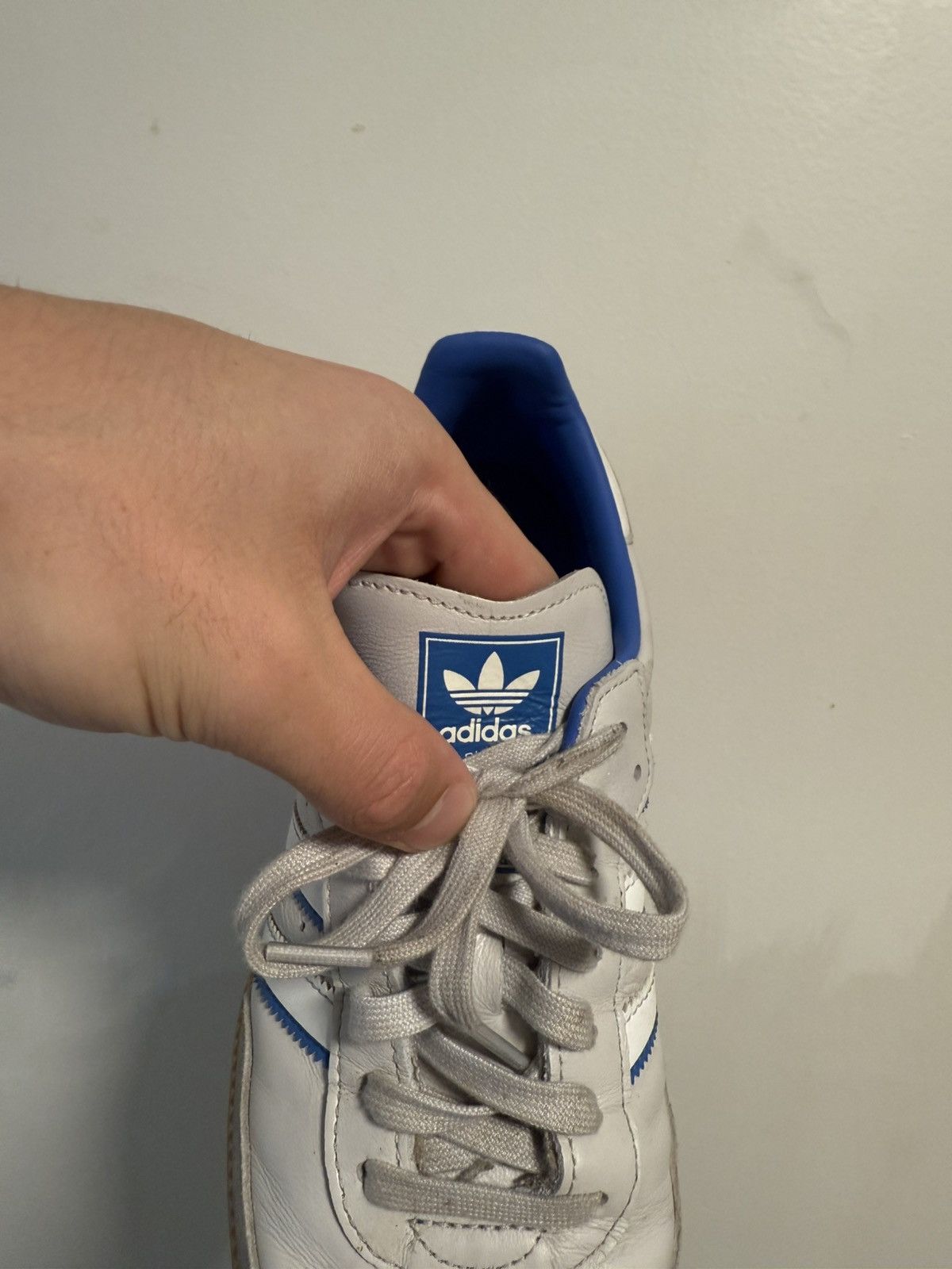 Adidas Adidas Samba Blue/Grey Leather Size US 8 / EU 41 - 7 Thumbnail