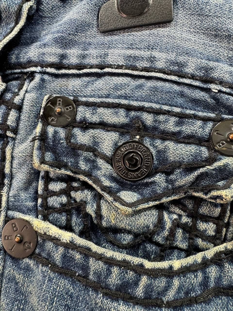 True Religion True Religion Vintage Blue Jeans Denim Black Stitching Size US 34 / EU 50 - 4 Thumbnail