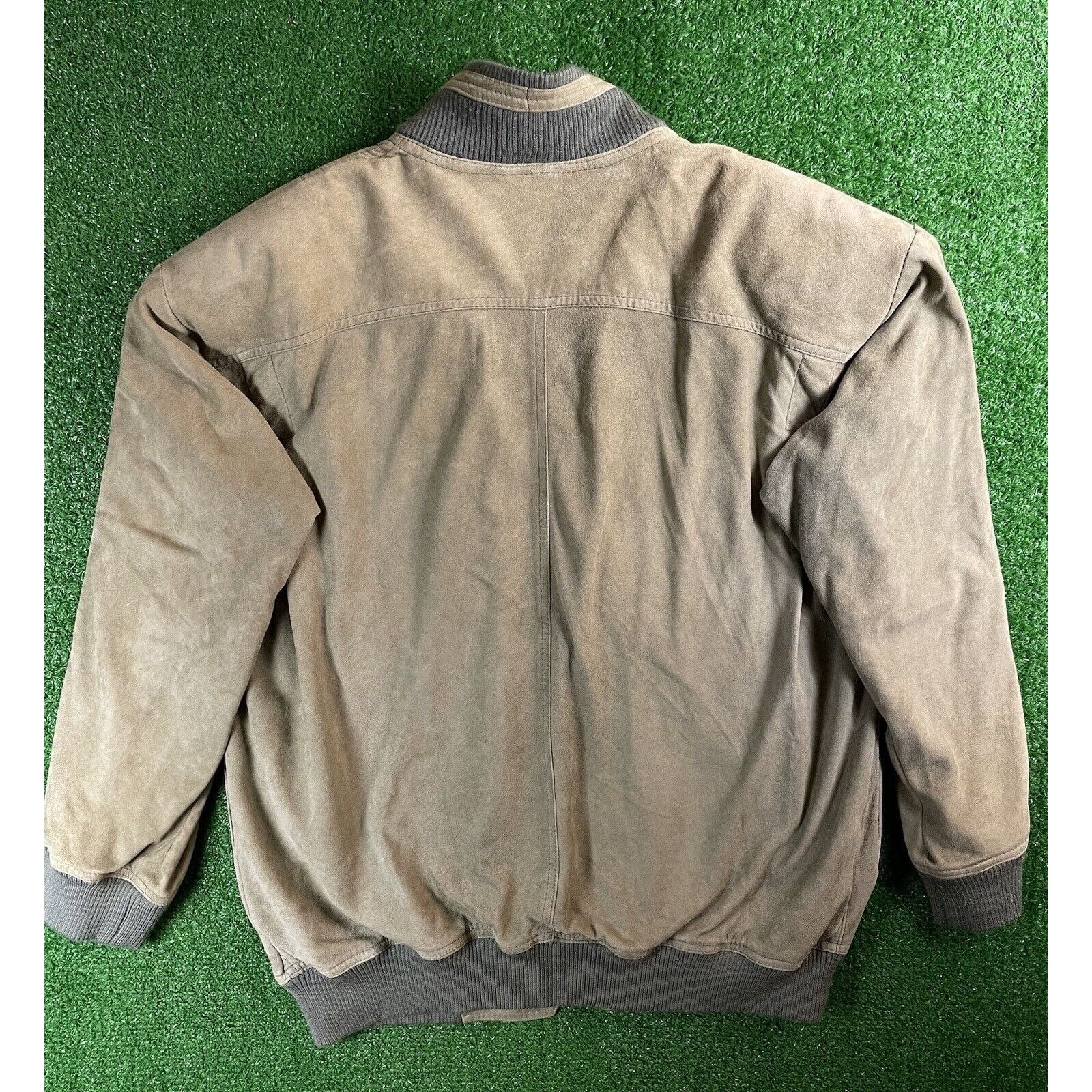 Vintage Vintage 80s Italian Suede Leather Green Medium Bomber Jacket Size US M / EU 48-50 / 2 - 5 Thumbnail