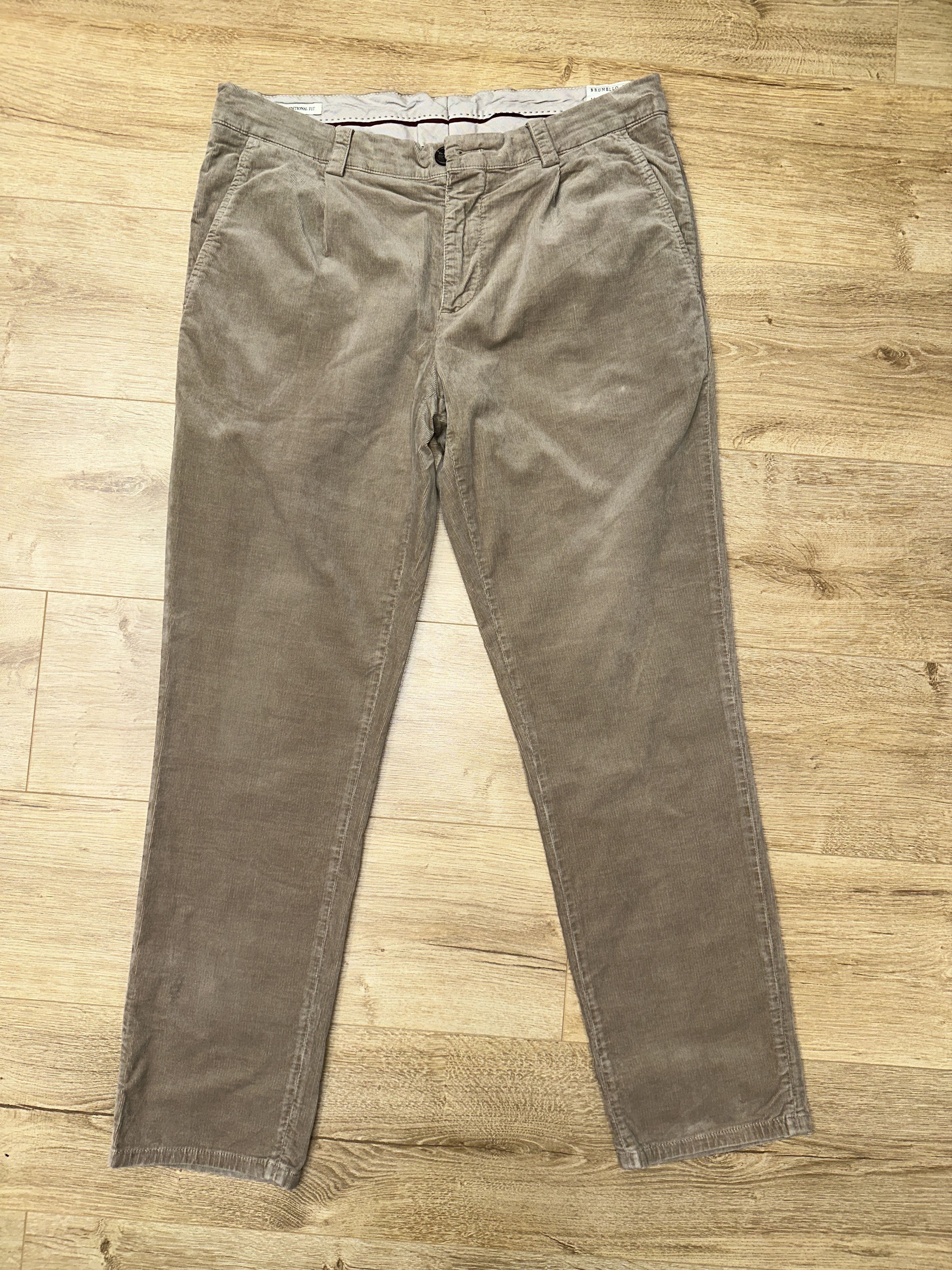 Brunello Cucinelli Brunello Cucinelli Corduroy Traditional Fit Pants Size 48 Size US 32 / EU 48 - 3 Thumbnail