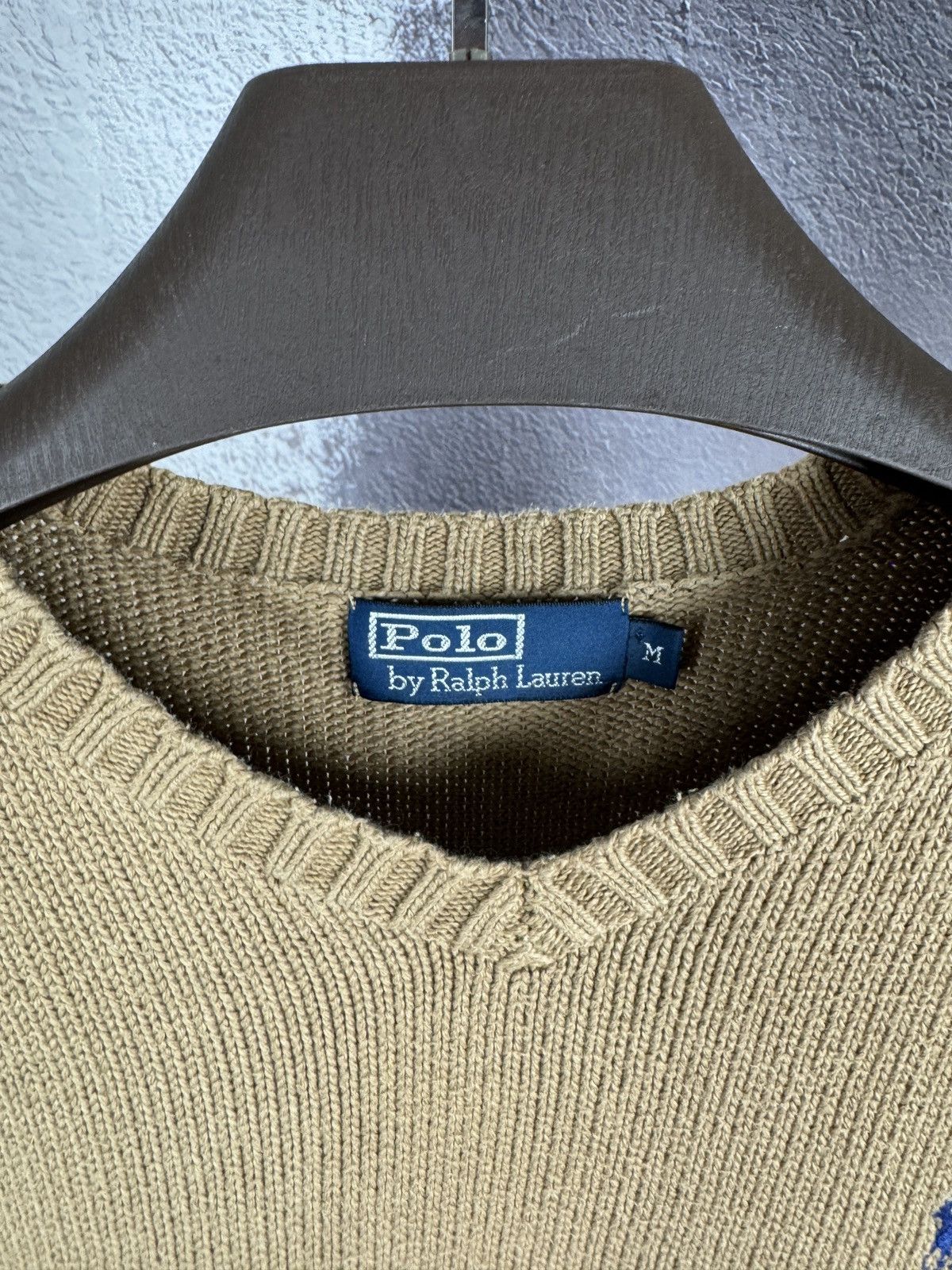 Polo Ralph Lauren Polo Ralph Lauren light brown knitwear v-neck sweater Size US M / EU 48-50 / 2 - 8 Thumbnail