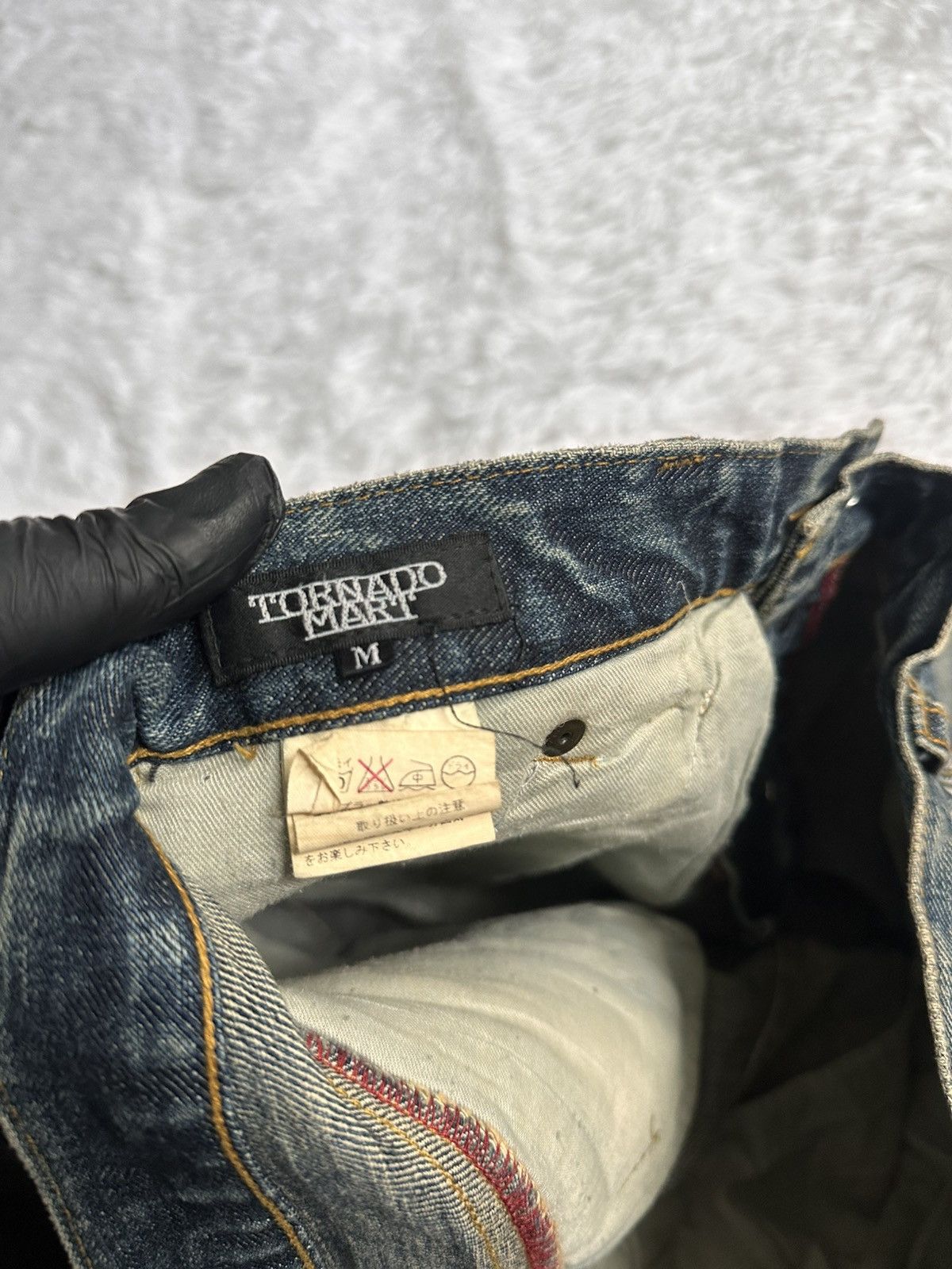 Tornado Mart Tornado Mart Side Fur Flare Denim Jeans Size US 31 - 13 Thumbnail