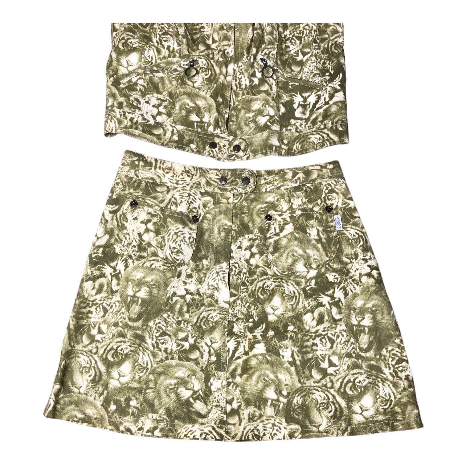 Cop Copine The Cop Copine Tiger Print Denim Set Size ONE SIZE - 4 Thumbnail