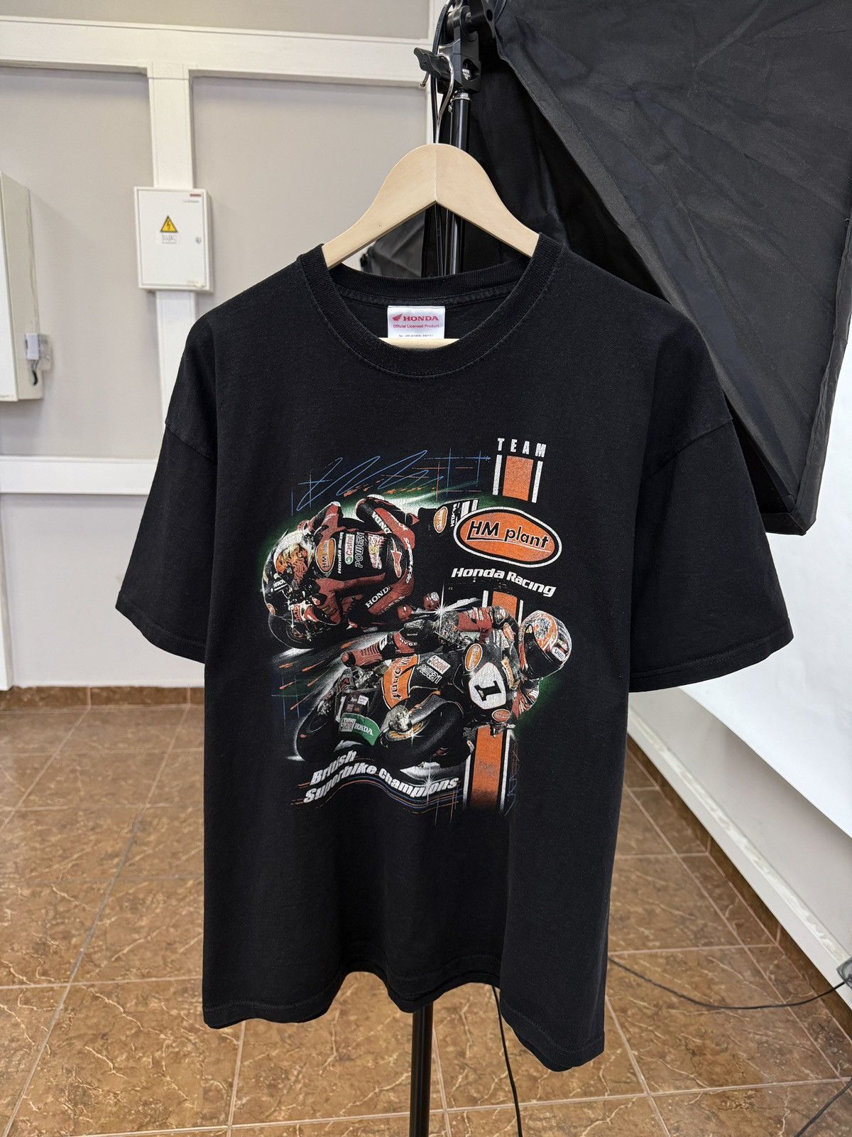 Honda 🇬🇧 Vintage Honda HM Plant Kiyo T-Shirt British Superbike K1yo Size US XL / EU 56 / 4 - 1 Thumbnail