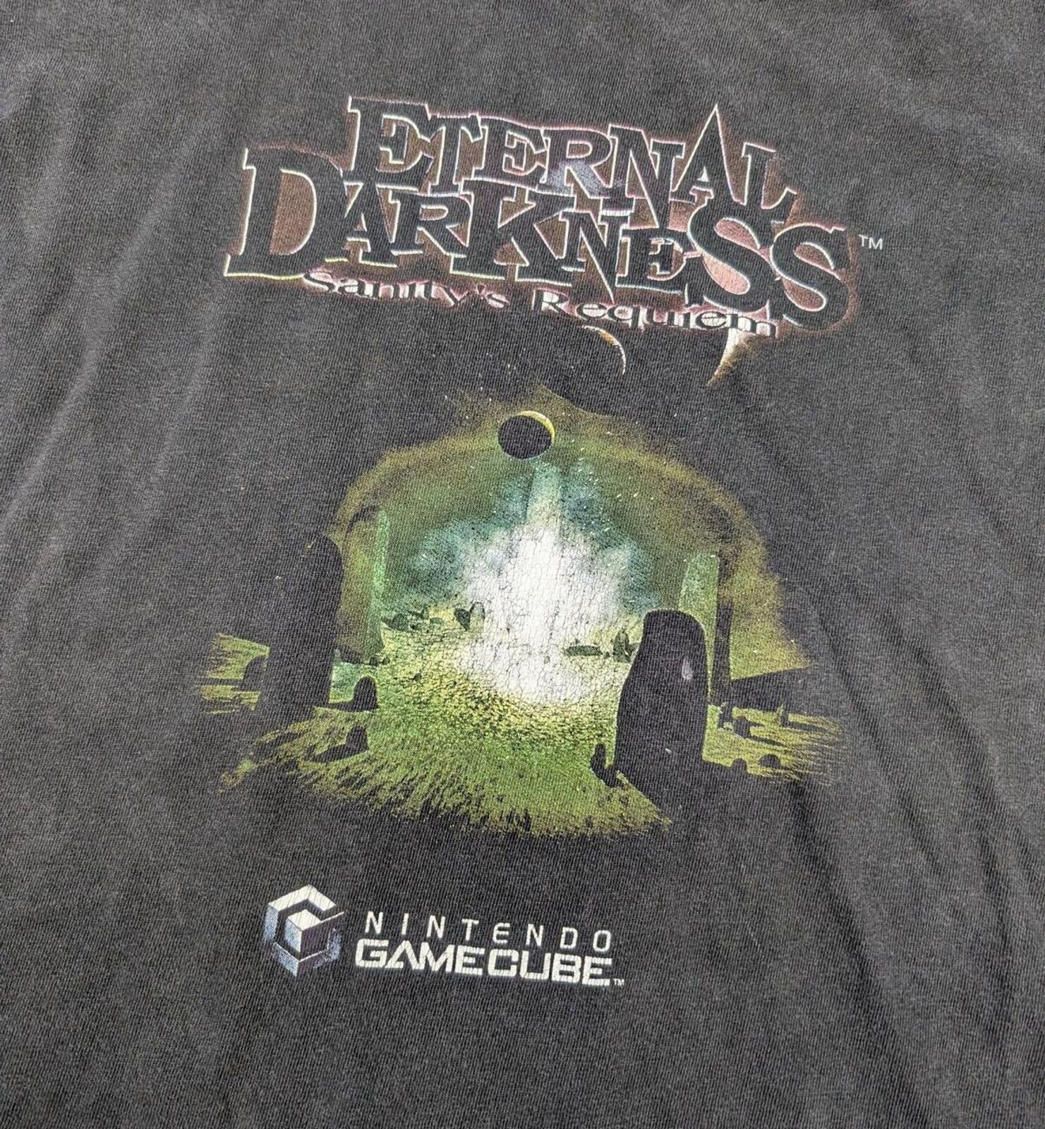 Hanes Vintage Y2K Eternal Darkness Game Cube Canada Promo T-shirt Size US L / EU 52-54 / 3 - 2 Thumbnail