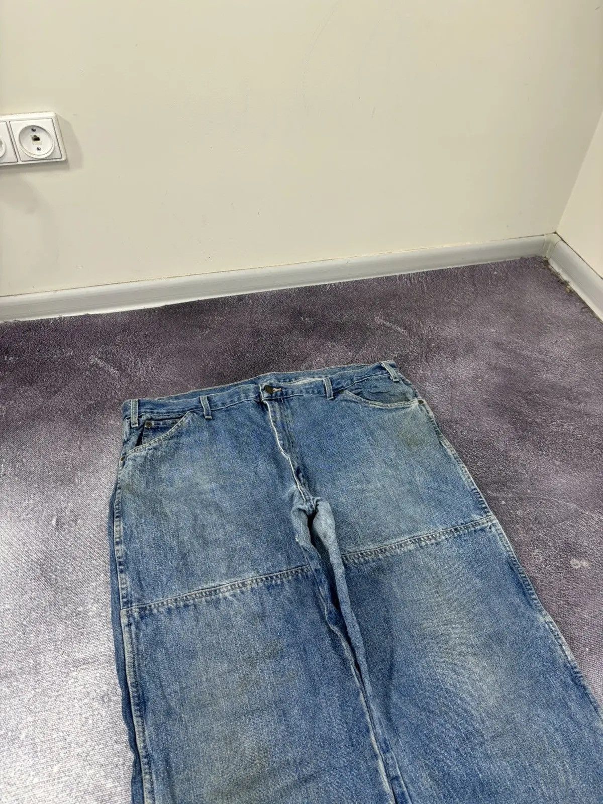 Dickies × Vintage Vintage Dickies Double Knee USA Work Hype Blue Denim Jeans Size US 42 / EU 58 - 6 Thumbnail