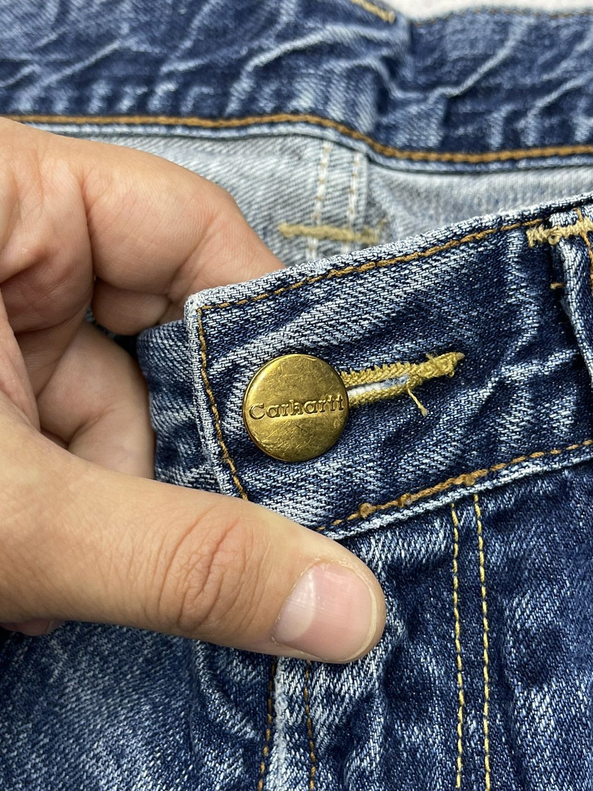 Carhartt × Carhartt Wip × Vintage Vintage Carhartt Bronco Denim Jeans Blue Y2K Size 32 Size US 32 / EU 48 - 9 Thumbnail