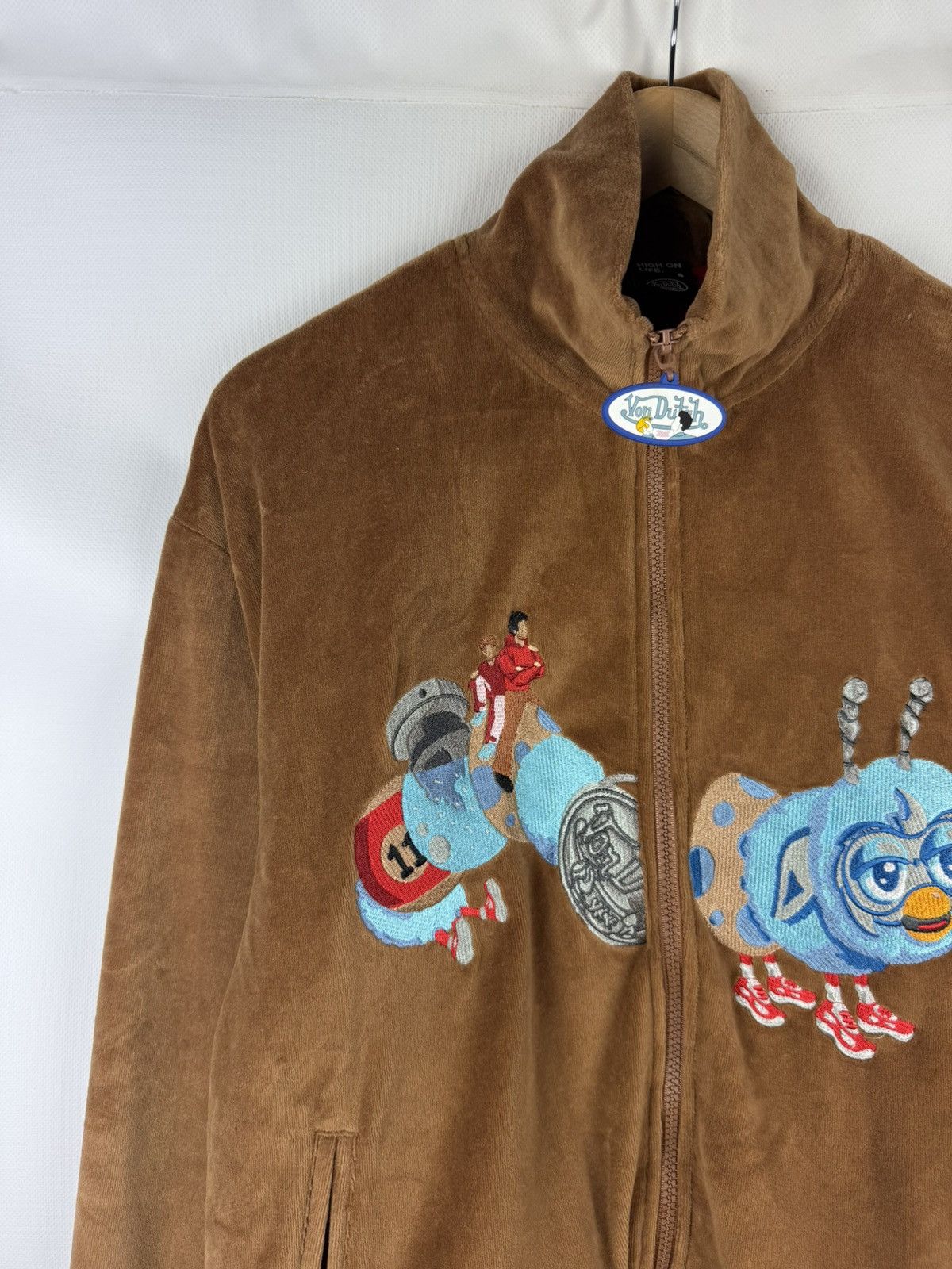 Von Dutch Von Dutch Men’s Velour Y2K Embroidered Track Top Jacket Size US S / EU 44-46 / 1 - 4 Thumbnail