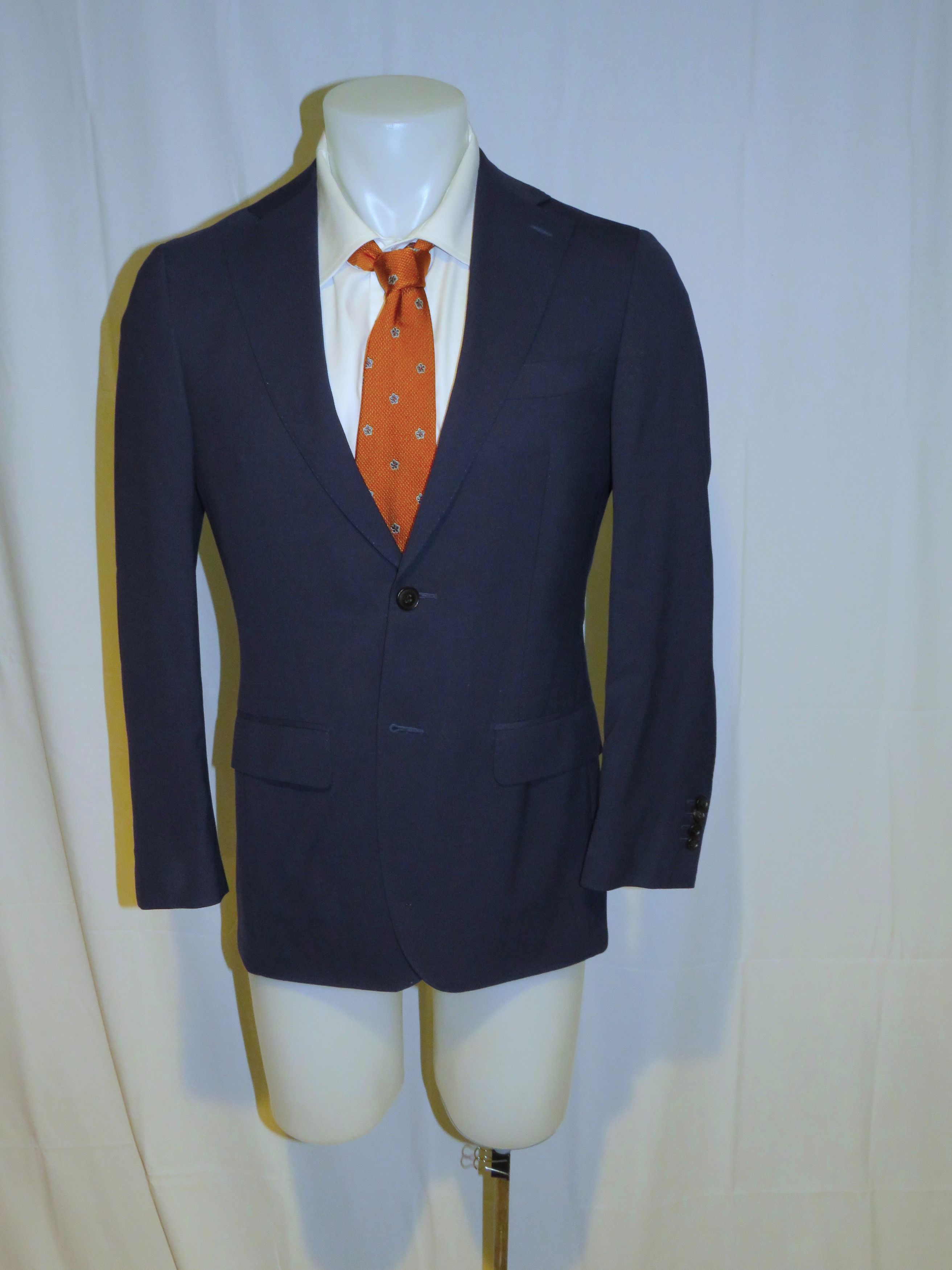 Havana Slim Traveller Cerruti Blue Woven Blazer 38R