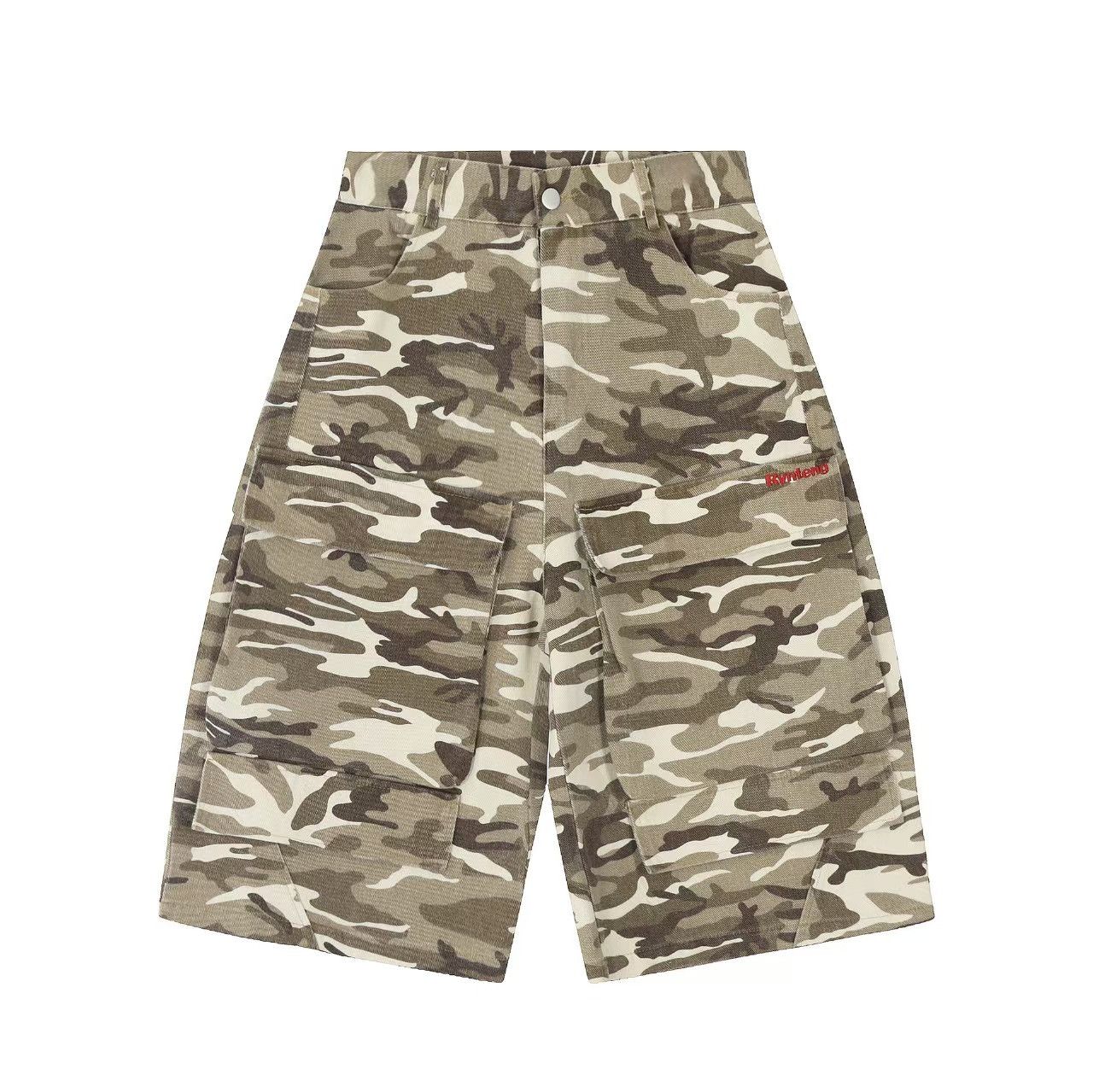 Designer × Vintage Street Vintage Camouflage Workwear 7/10 Shorts Size US 34 / EU 50 - 2 Thumbnail