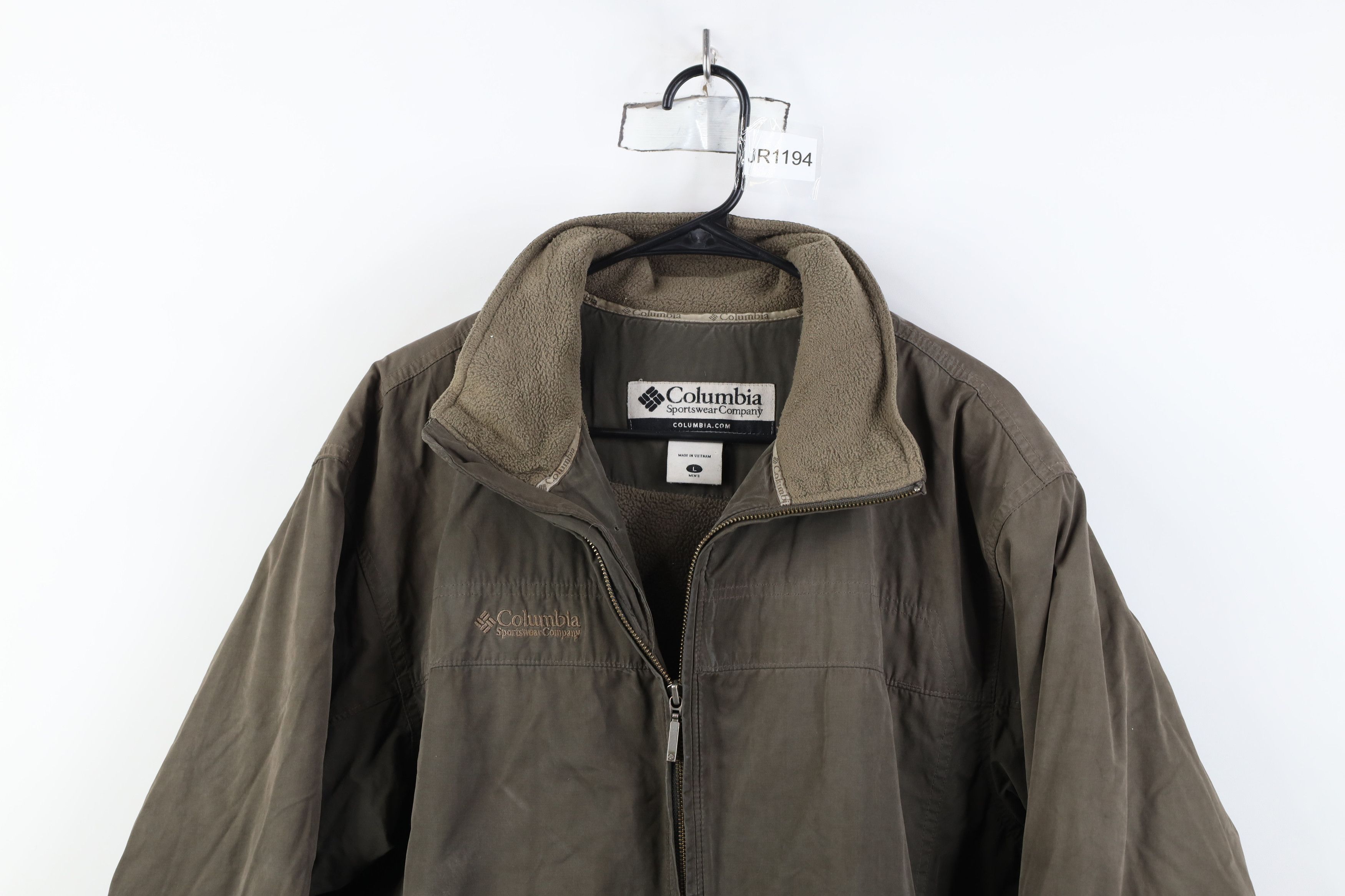 Columbia Vintage Columbia Spell Out Fleece Lined Bomber Jacket Green Size US L / EU 52-54 / 3 - 2 Thumbnail